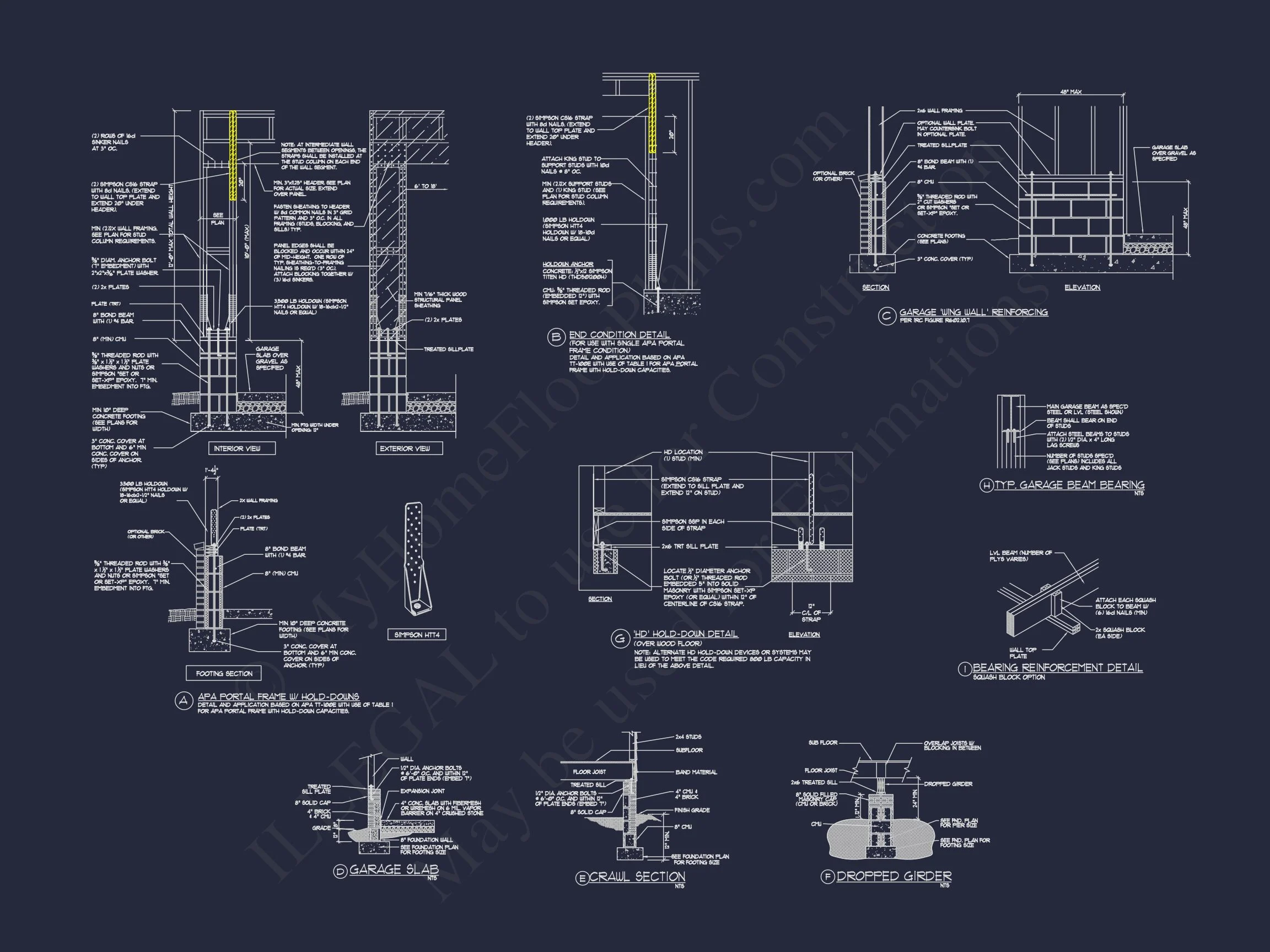 13-1985 HOUSE PLAN - Detailed House Plan Blueprint with Traditional Architecture 18 Detailed house Plan Blueprint with Traditional Architecture