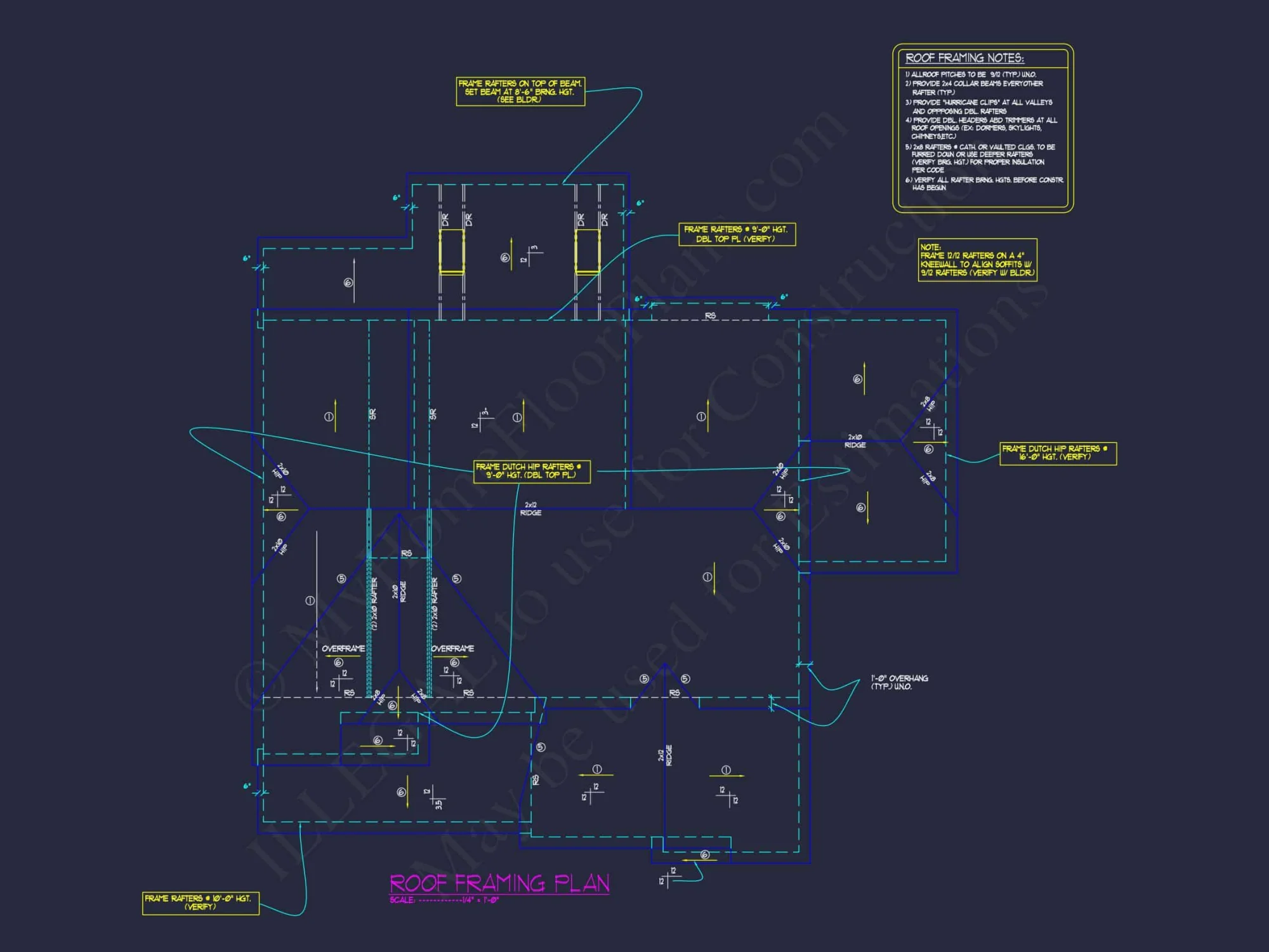 Detailed house Plan Blueprint with Traditional Architecture