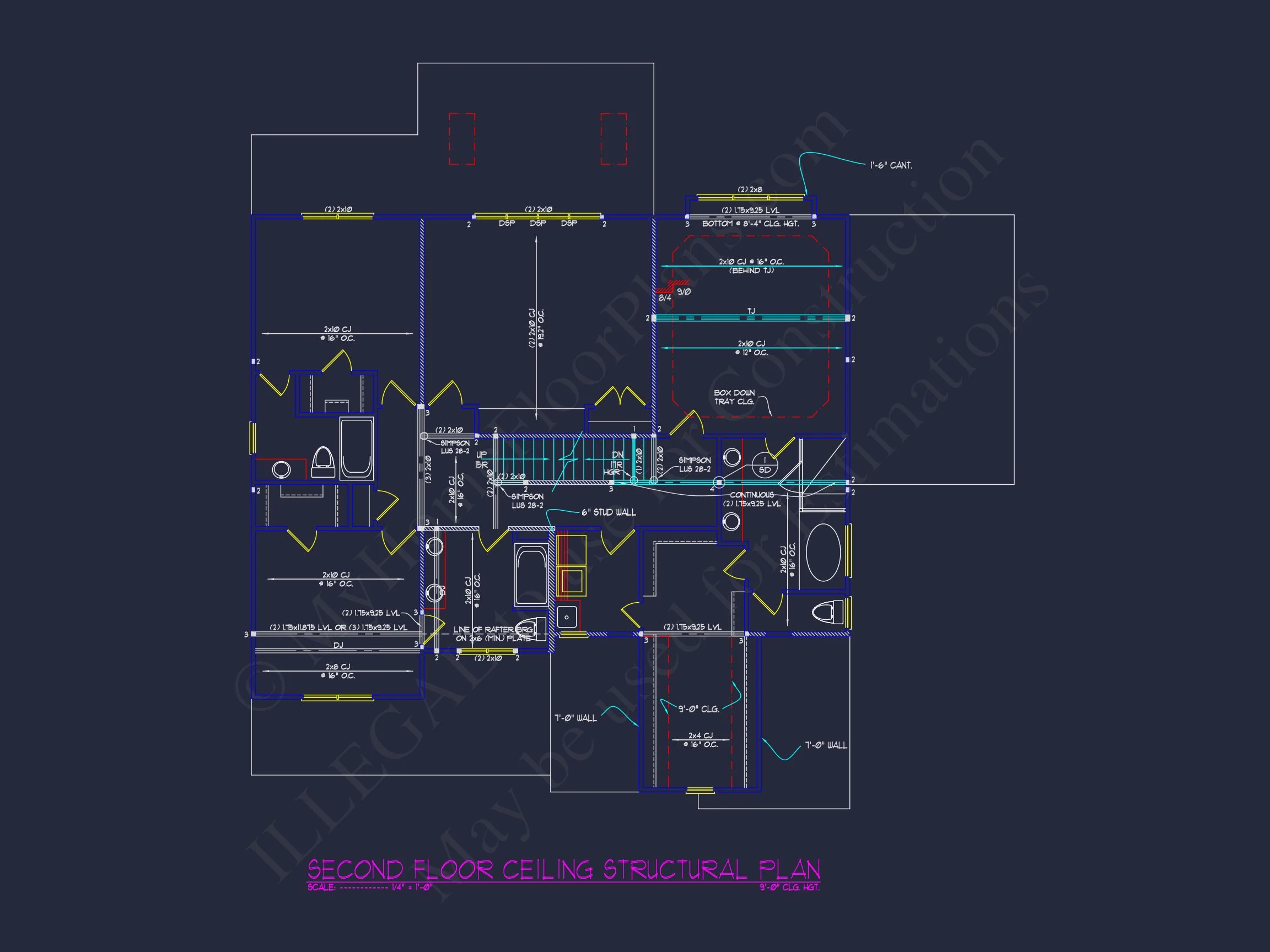 13-1985 HOUSE PLAN - Detailed House Plan Blueprint with Traditional Architecture 16 Detailed house Plan Blueprint with Traditional Architecture