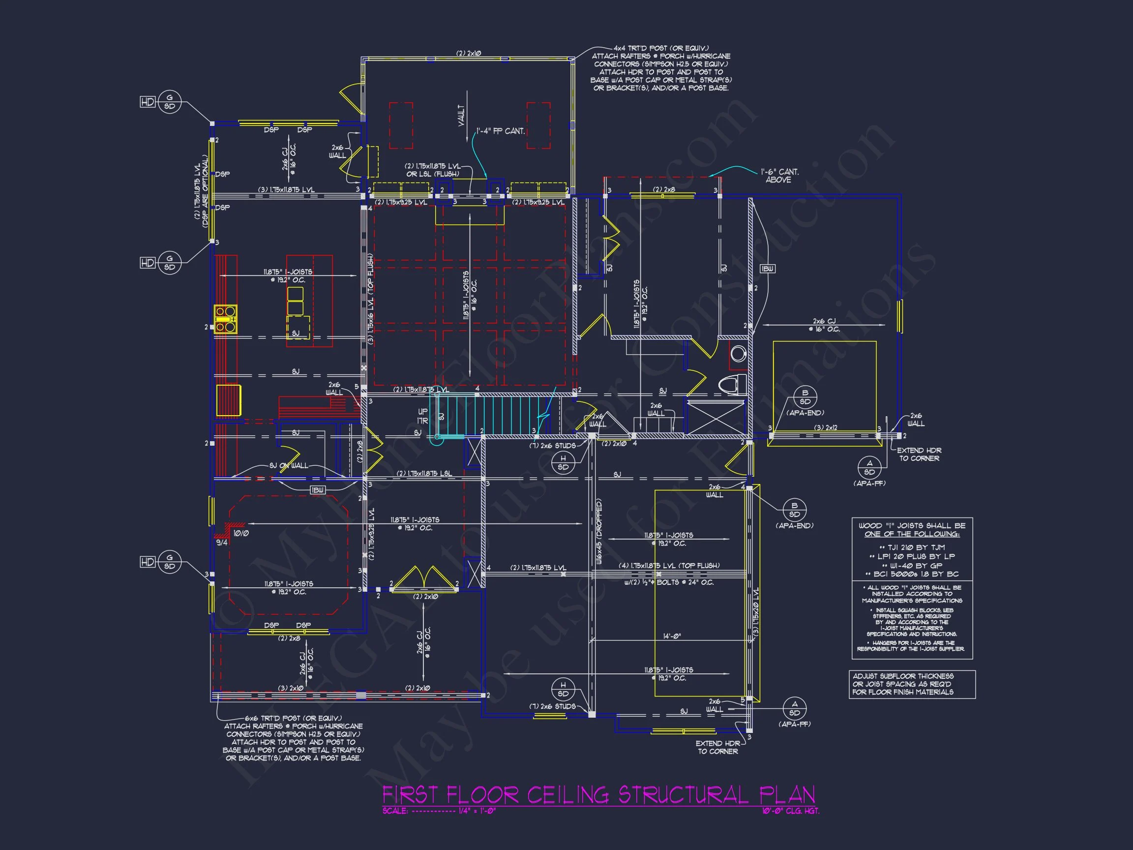 13-1985 HOUSE PLAN - Detailed House Plan Blueprint with Traditional Architecture 15 Detailed house Plan Blueprint with Traditional Architecture