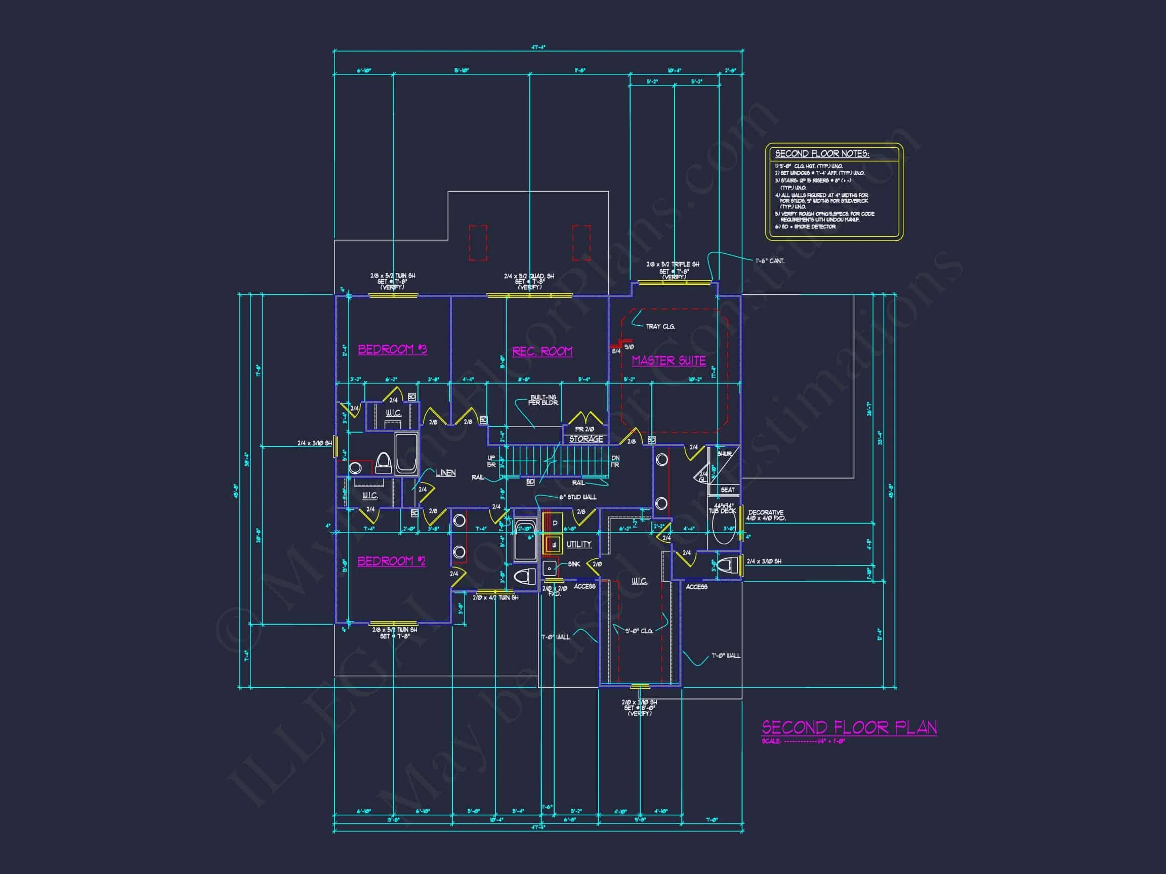 13-1985 HOUSE PLAN - Detailed House Plan Blueprint with Traditional Architecture 13 Detailed house Plan Blueprint with Traditional Architecture