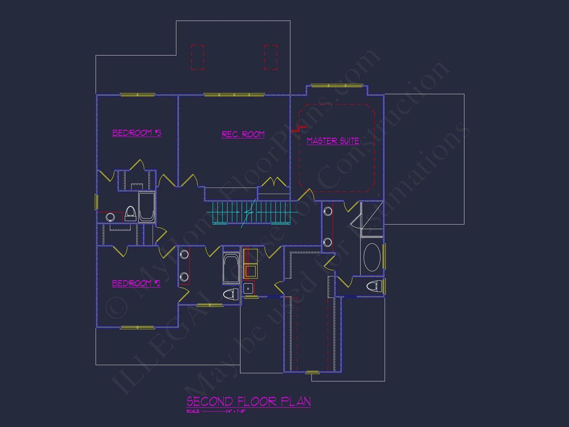 13-1985 HOUSE PLAN - Detailed House Plan Blueprint with Traditional Architecture 7 Detailed house Plan Blueprint with Traditional Architecture