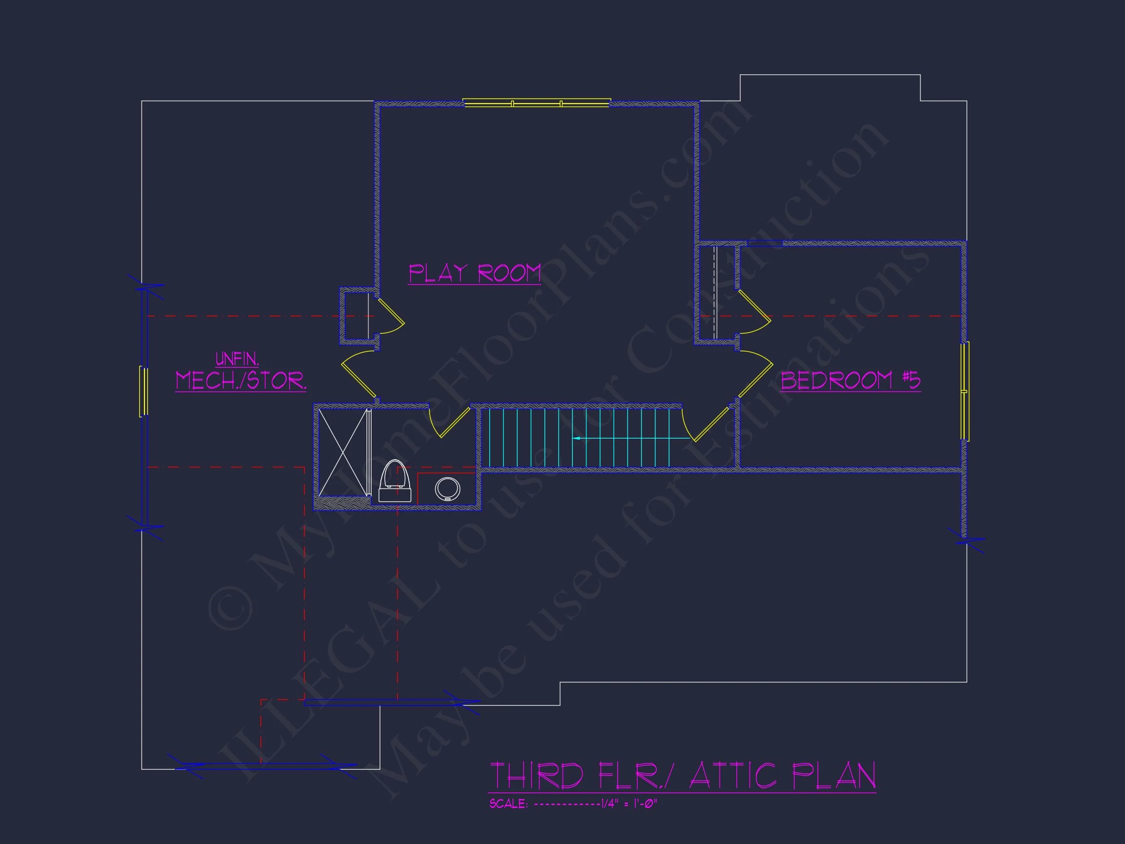 13-1985 HOUSE PLAN - Detailed House Plan Blueprint with Traditional Architecture 8 Detailed house Plan Blueprint with Traditional Architecture