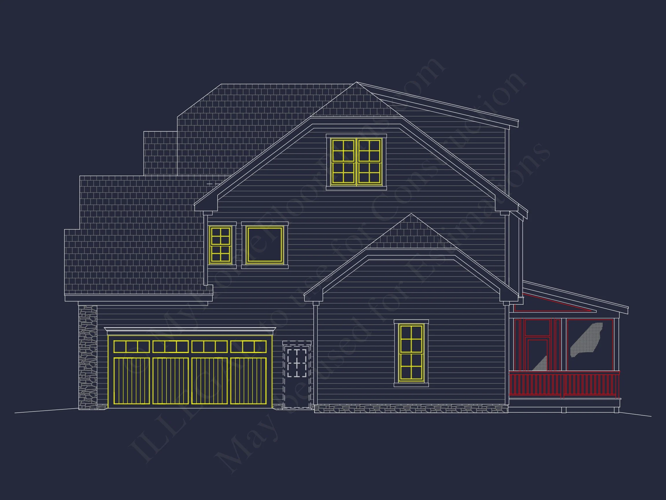 13-1985 HOUSE PLAN - Detailed House Plan Blueprint with Traditional Architecture 5 Detailed house Plan Blueprint with Traditional Architecture