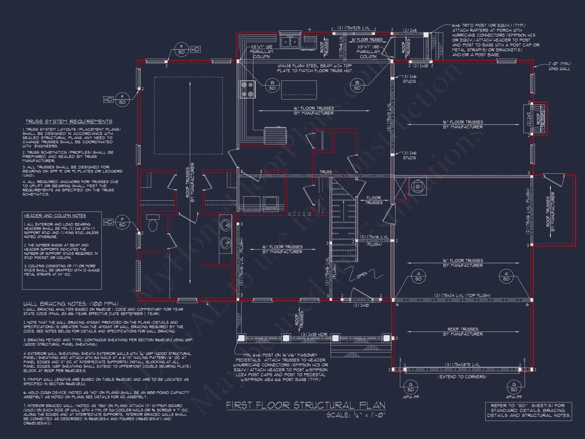 Elegant house Floor Plan - 5 Bedroom CAD Designs & Blueprint