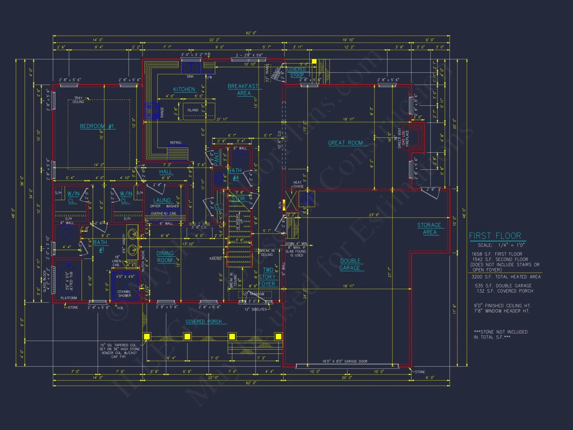 Elegant house Floor Plan - 5 Bedroom CAD Designs & Blueprint