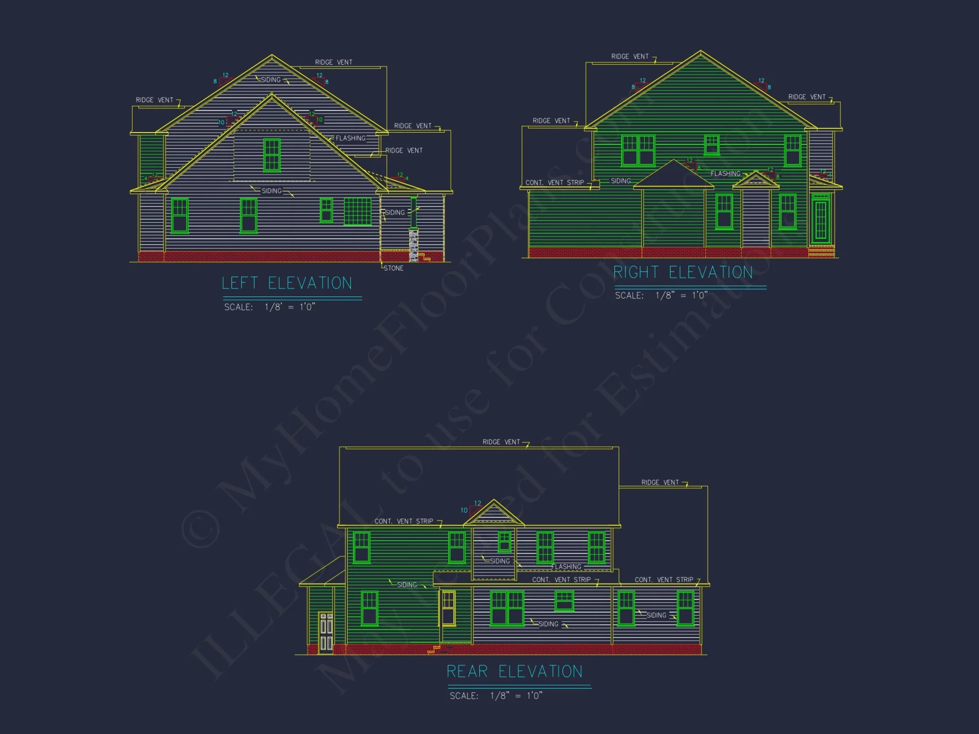 Elegant house Floor Plan - 5 Bedroom CAD Designs & Blueprint