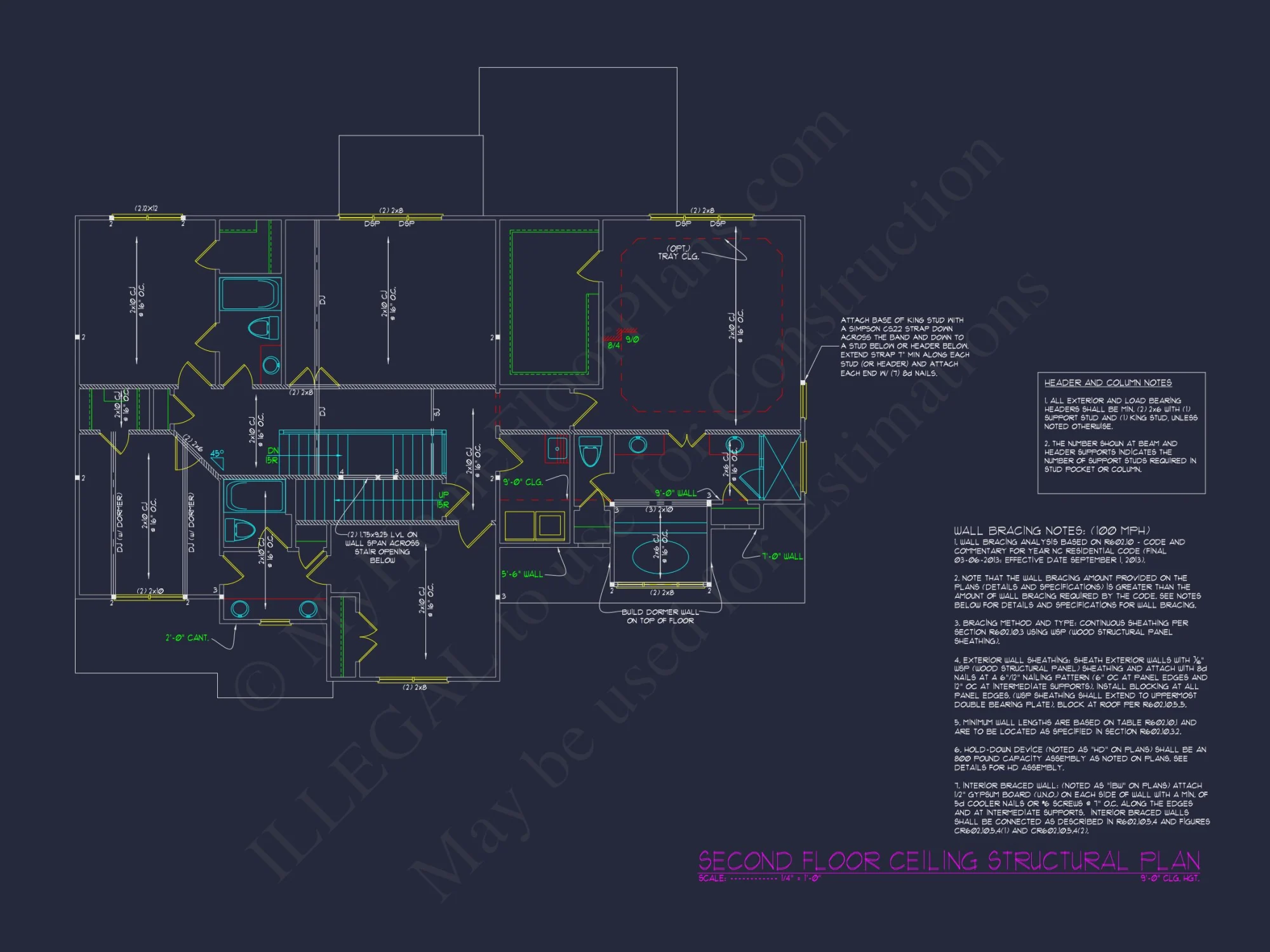 Classic Colonial Farmhouse house Plan with 2.5 Floors & CAD