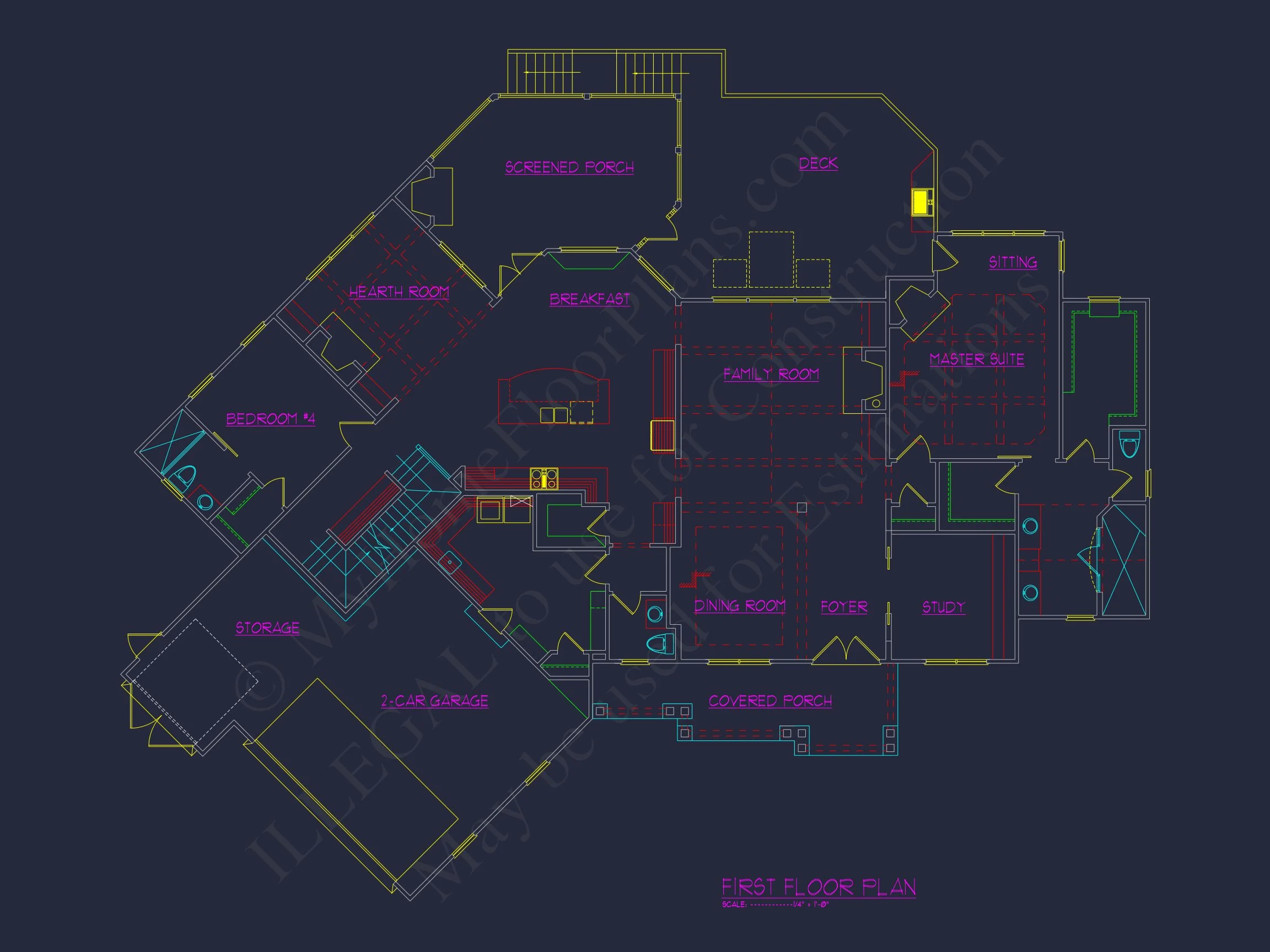 Stunning Craftsman house Design with 3 Floors and CAD Plan