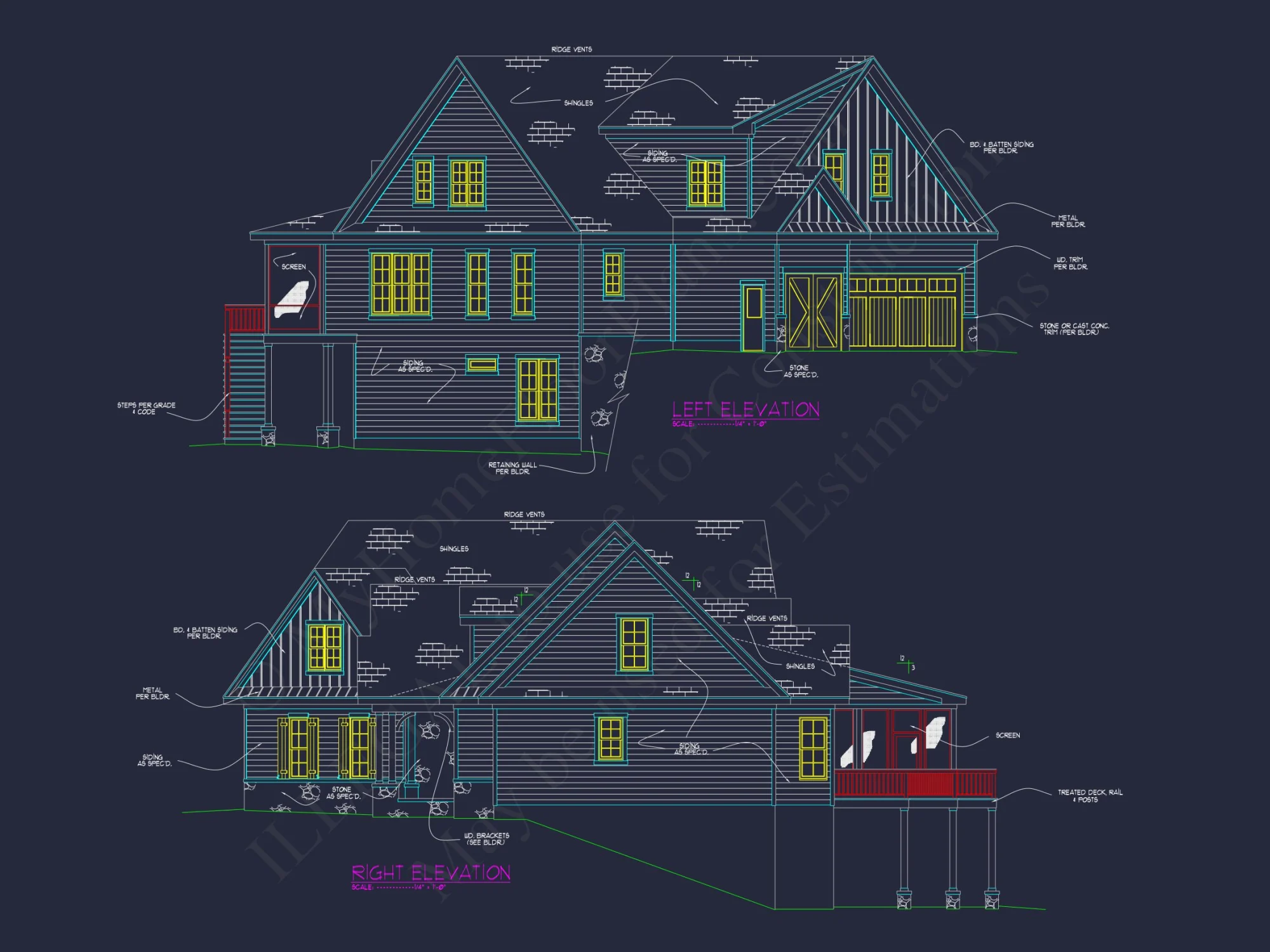 Stunning Craftsman house Design with 3 Floors and CAD Plan
