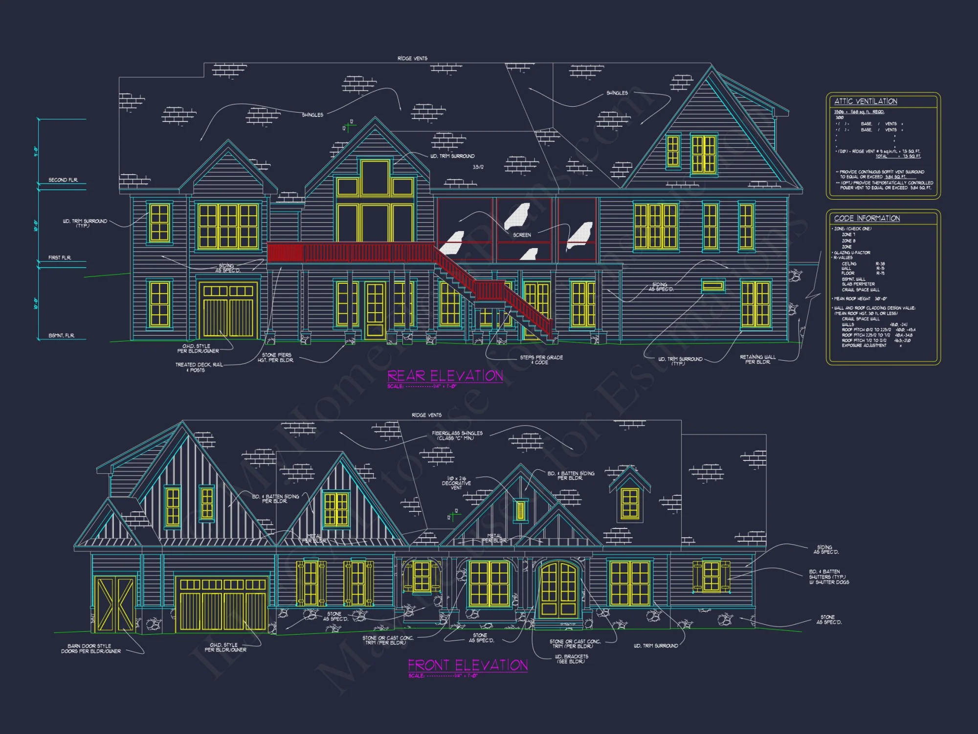 Stunning Craftsman house Design with 3 Floors and CAD Plan