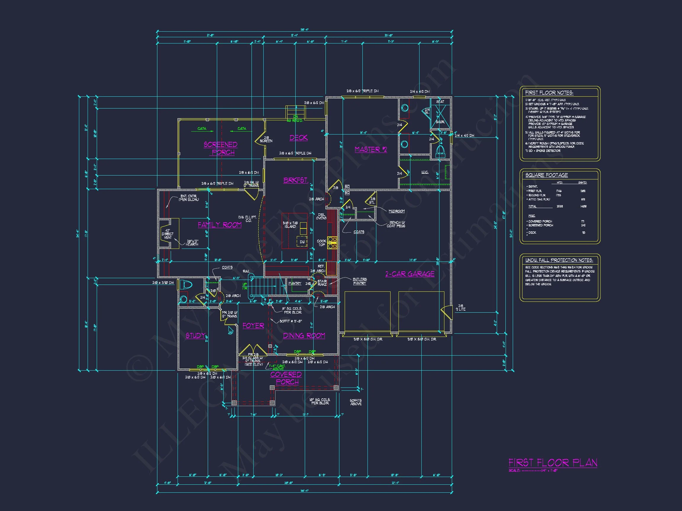 Beautiful house Plan with 2.5 Floors, CAD Designs & Blueprint