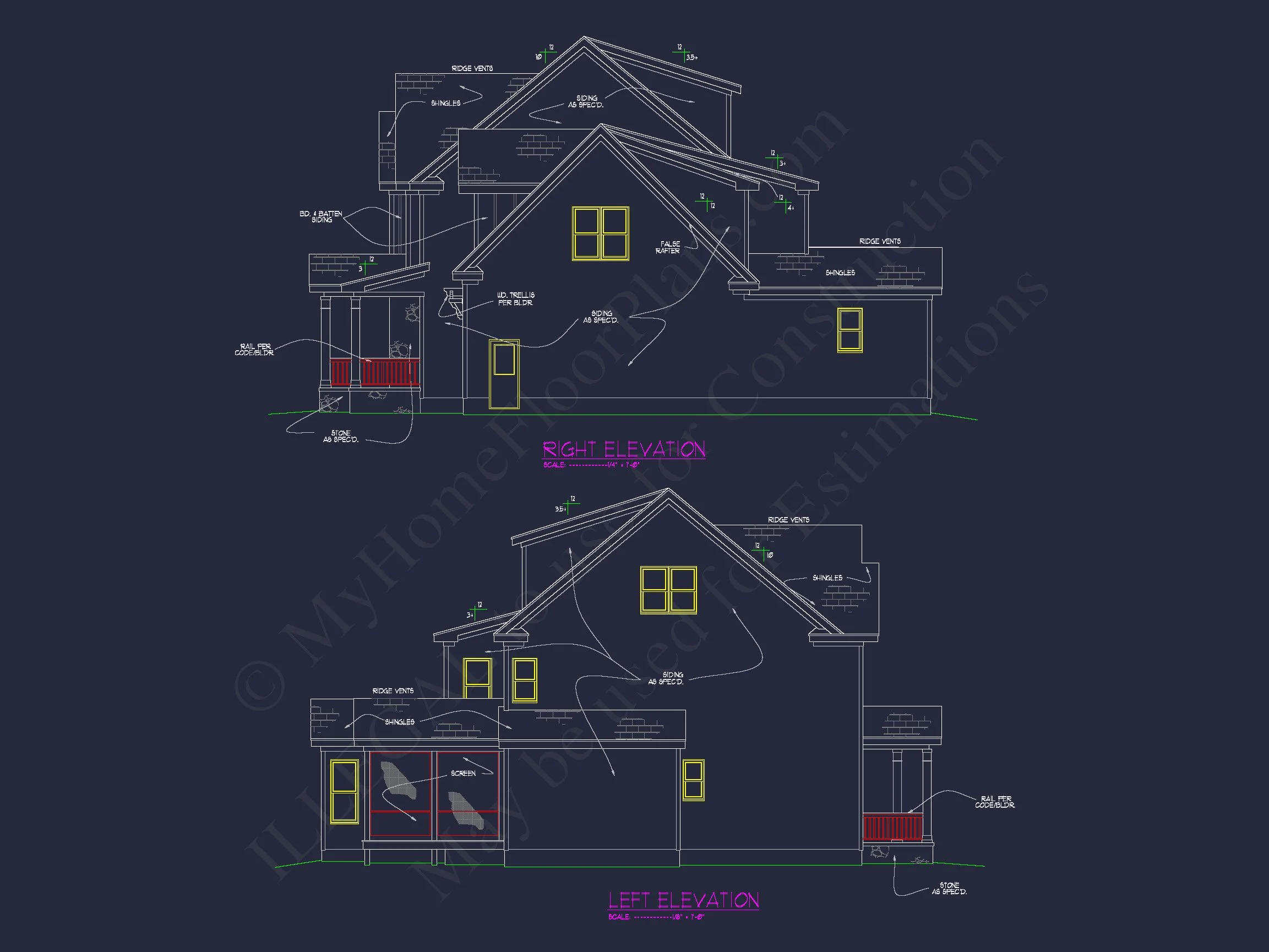 Beautiful house Plan with 2.5 Floors, CAD Designs & Blueprint