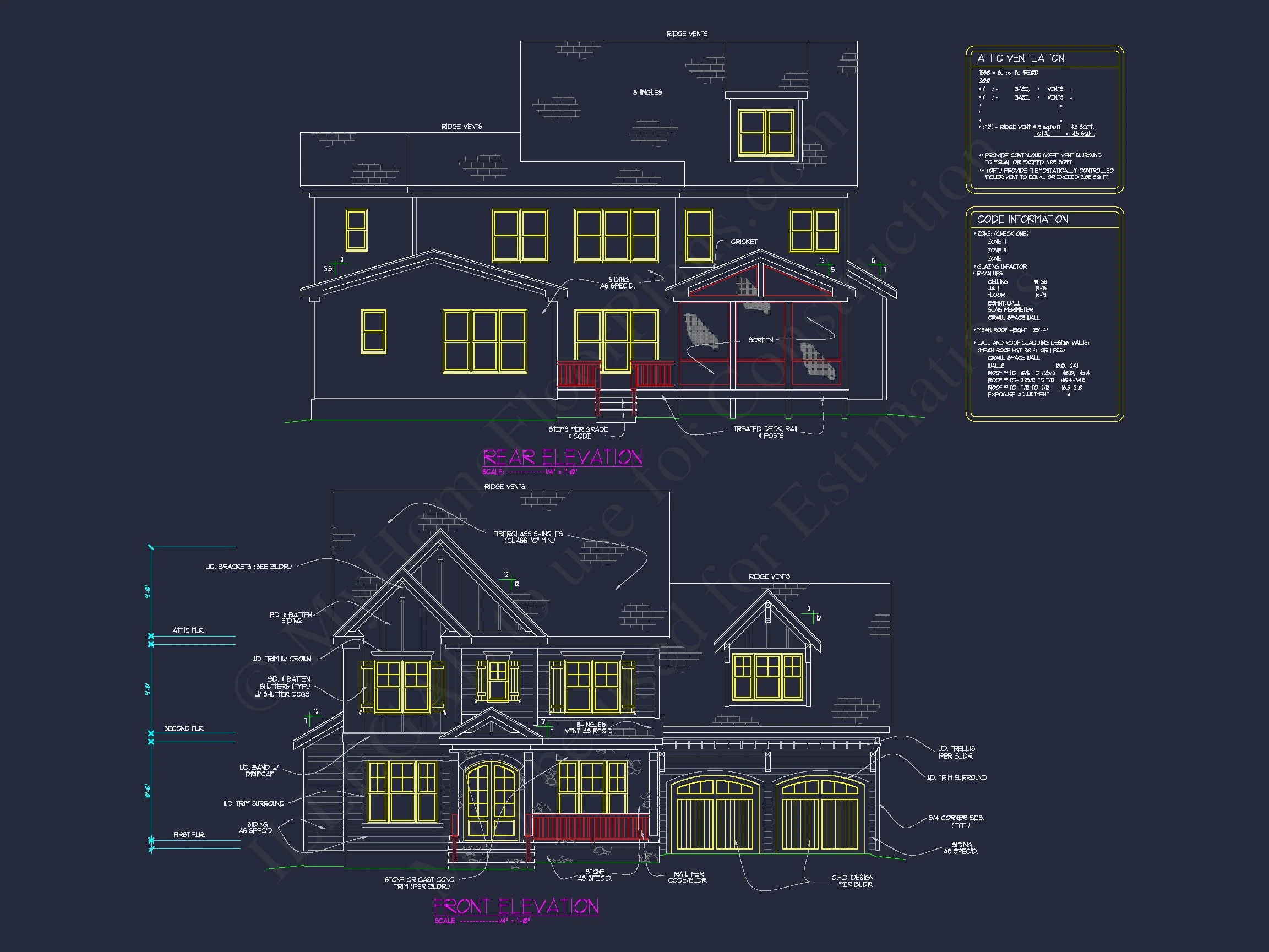 Beautiful house Plan with 2.5 Floors, CAD Designs & Blueprint