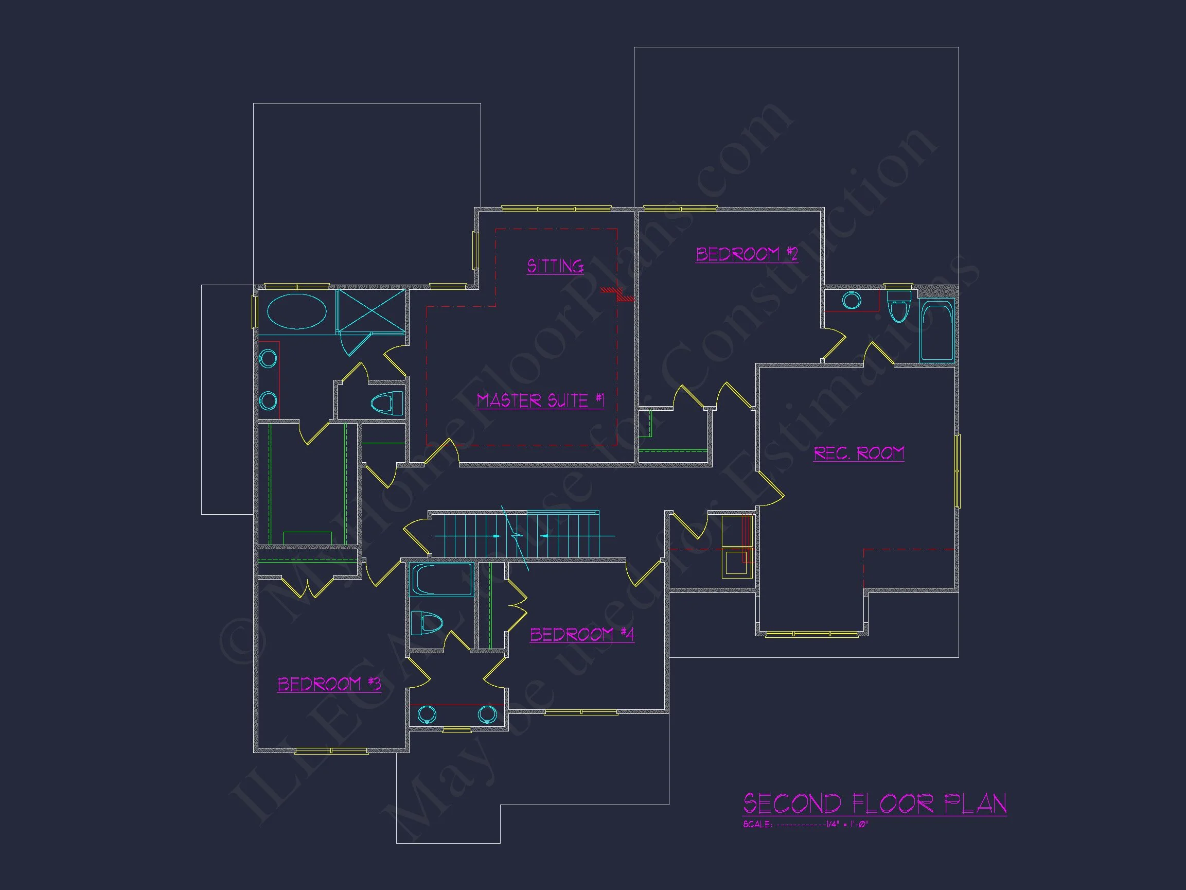 Beautiful house Plan with 2.5 Floors, CAD Designs & Blueprint