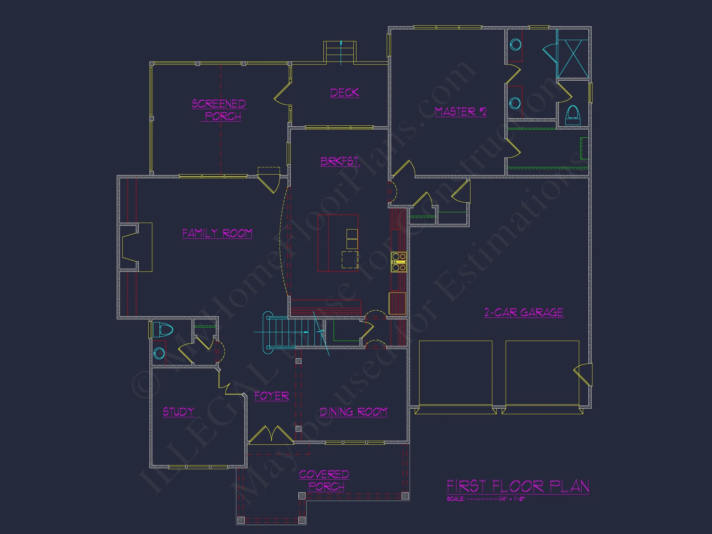 Beautiful house Plan with 2.5 Floors, CAD Designs & Blueprint