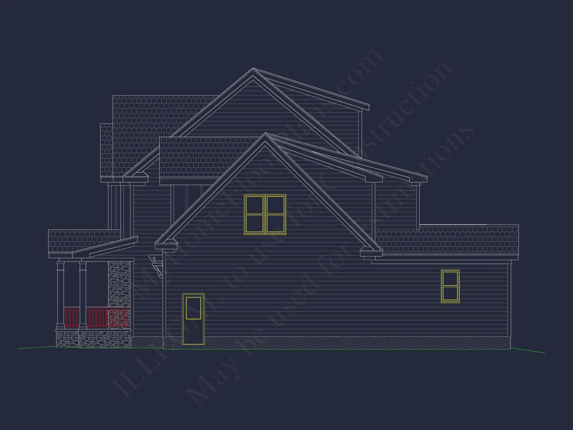 Beautiful house Plan with 2.5 Floors, CAD Designs & Blueprint