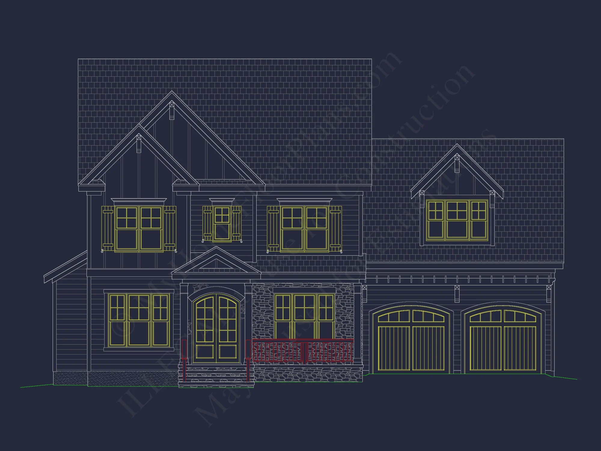 Beautiful house Plan with 2.5 Floors, CAD Designs & Blueprint