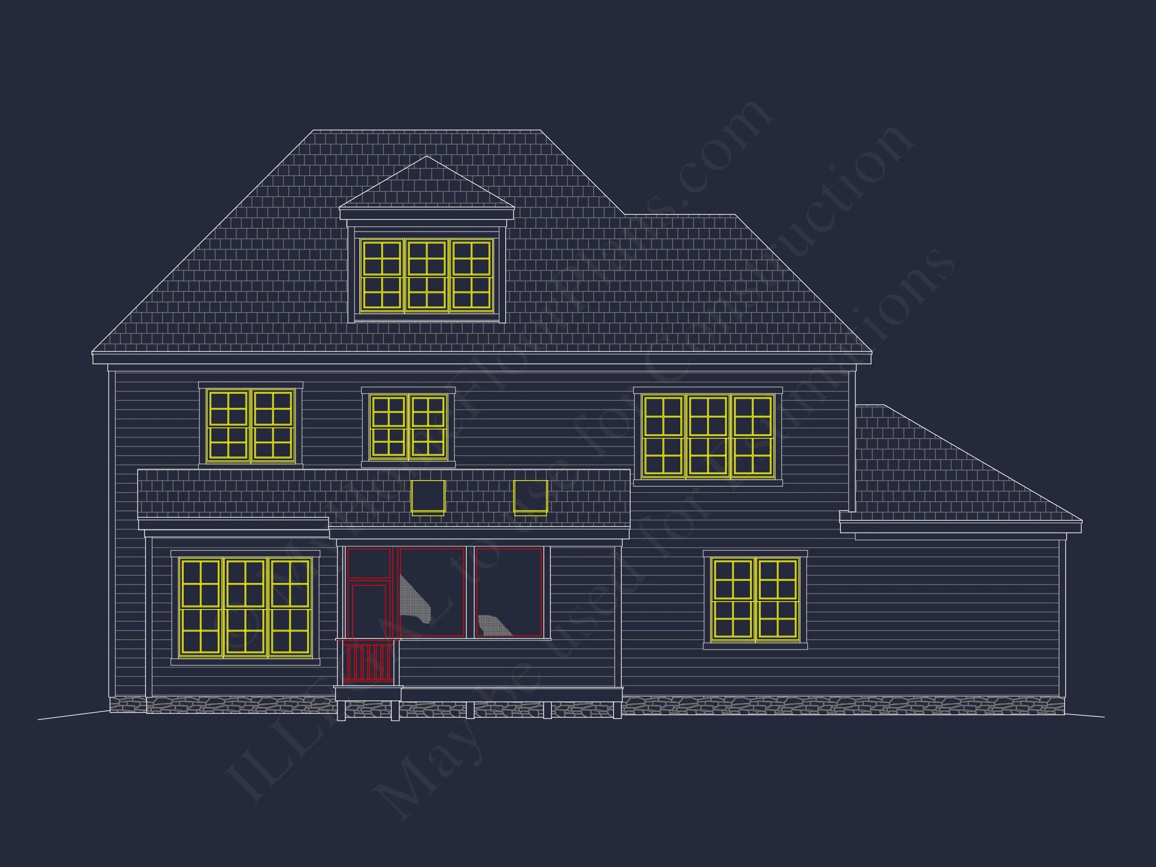 Elegant house Plan with CAD Floor Plan & Traditional Design