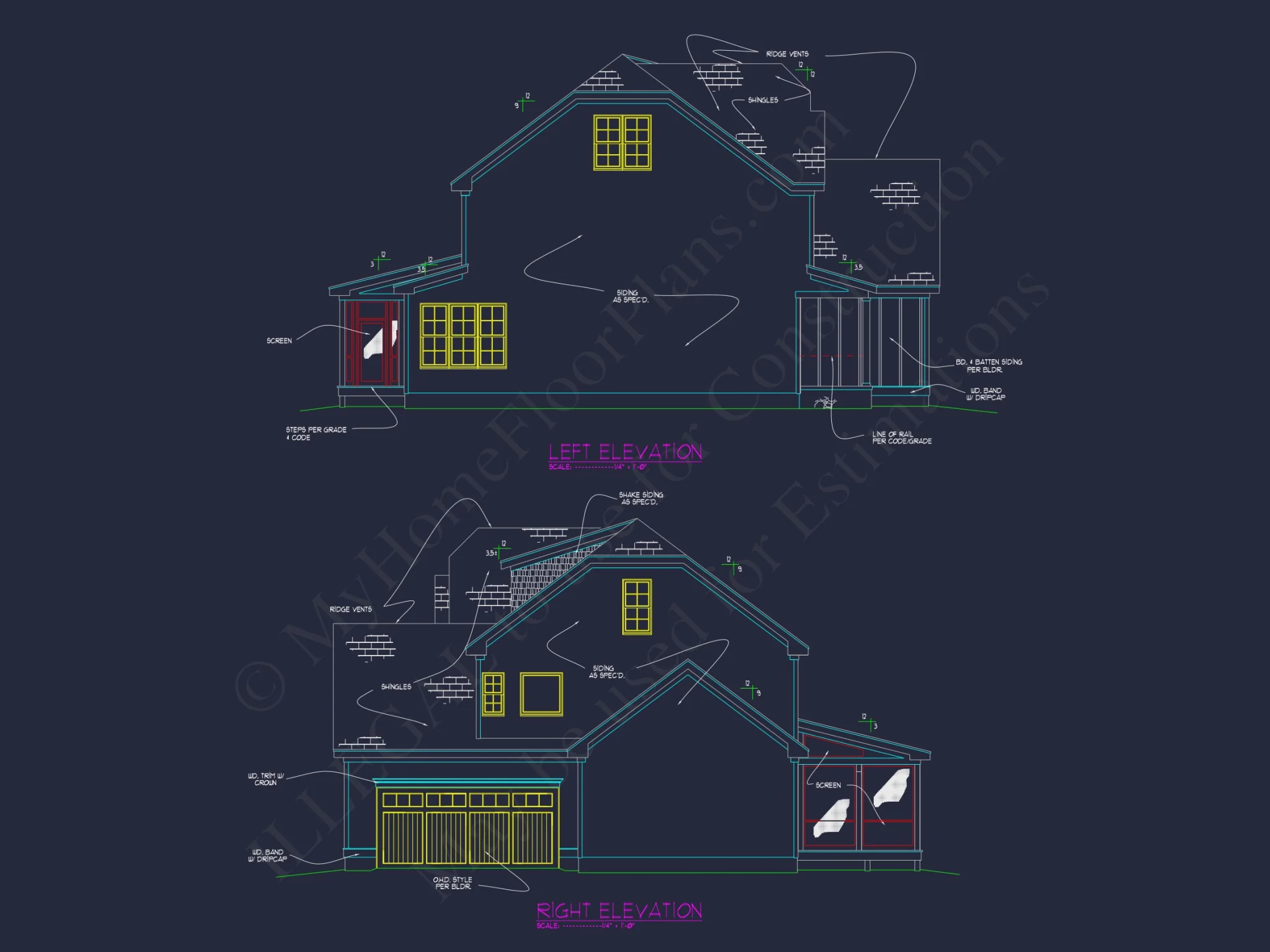 Elegant house Plan with 2-Car Garage, Open Floor Plan & CAD Designs
