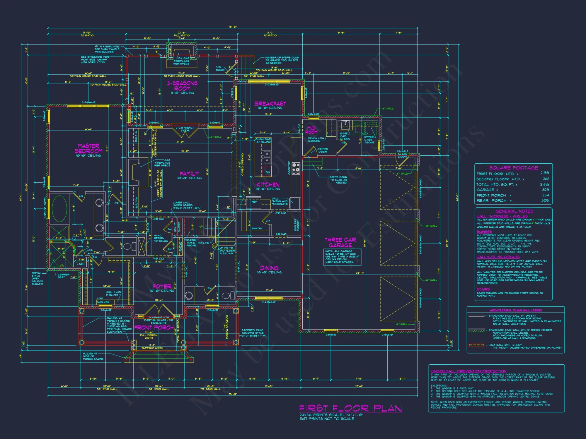 Custom house Floor Plan: Traditional Colonial Designs