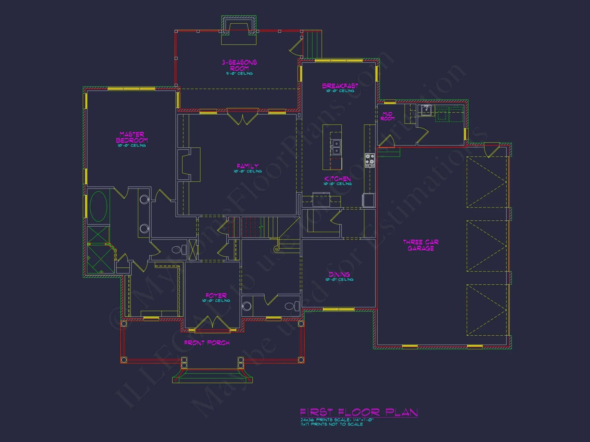 Custom house Floor Plan: Traditional Colonial Designs