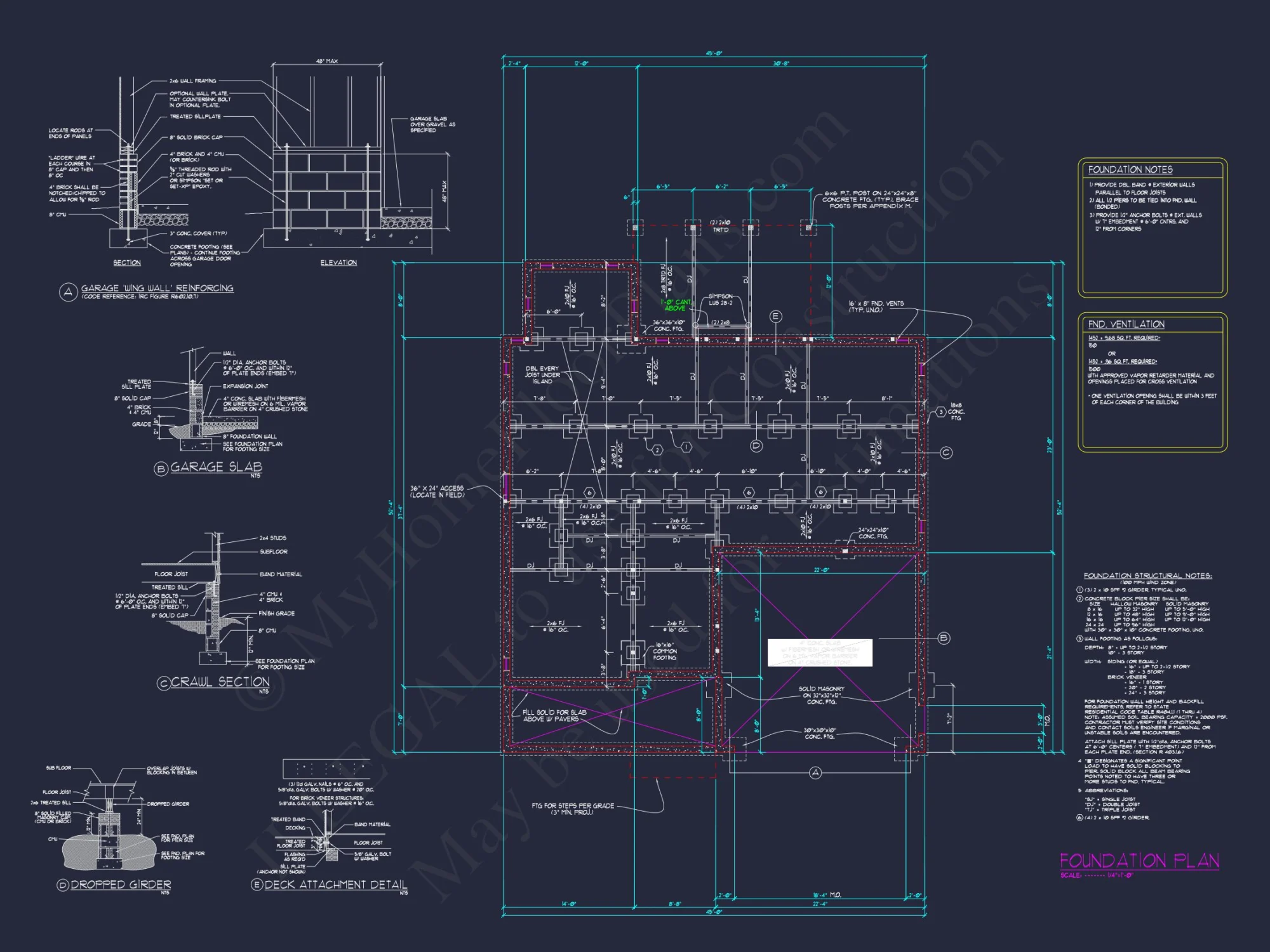 Elegant house Design Floor Plan with CAD Blueprint Designs