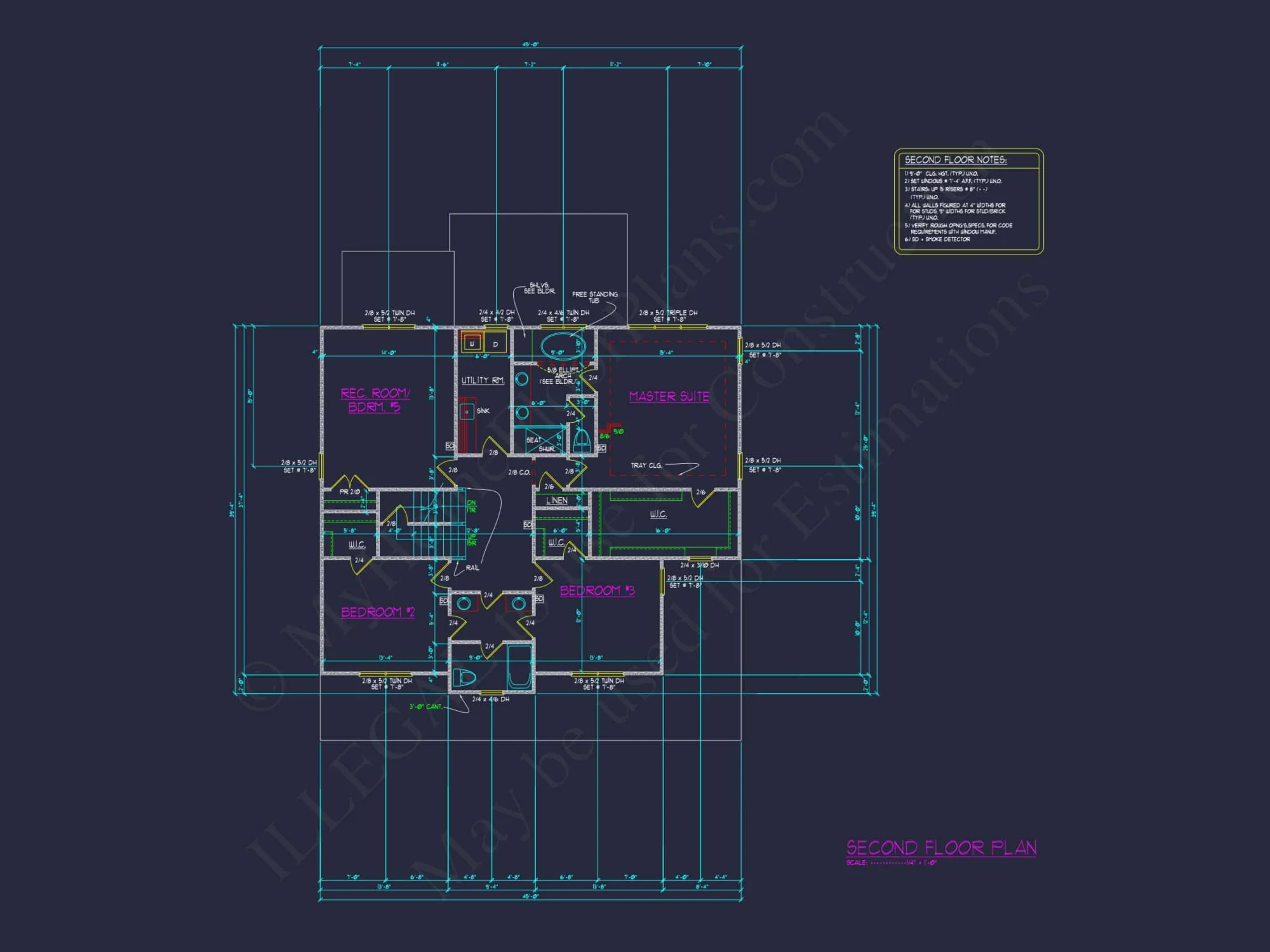 Elegant house Design Floor Plan with CAD Blueprint Designs