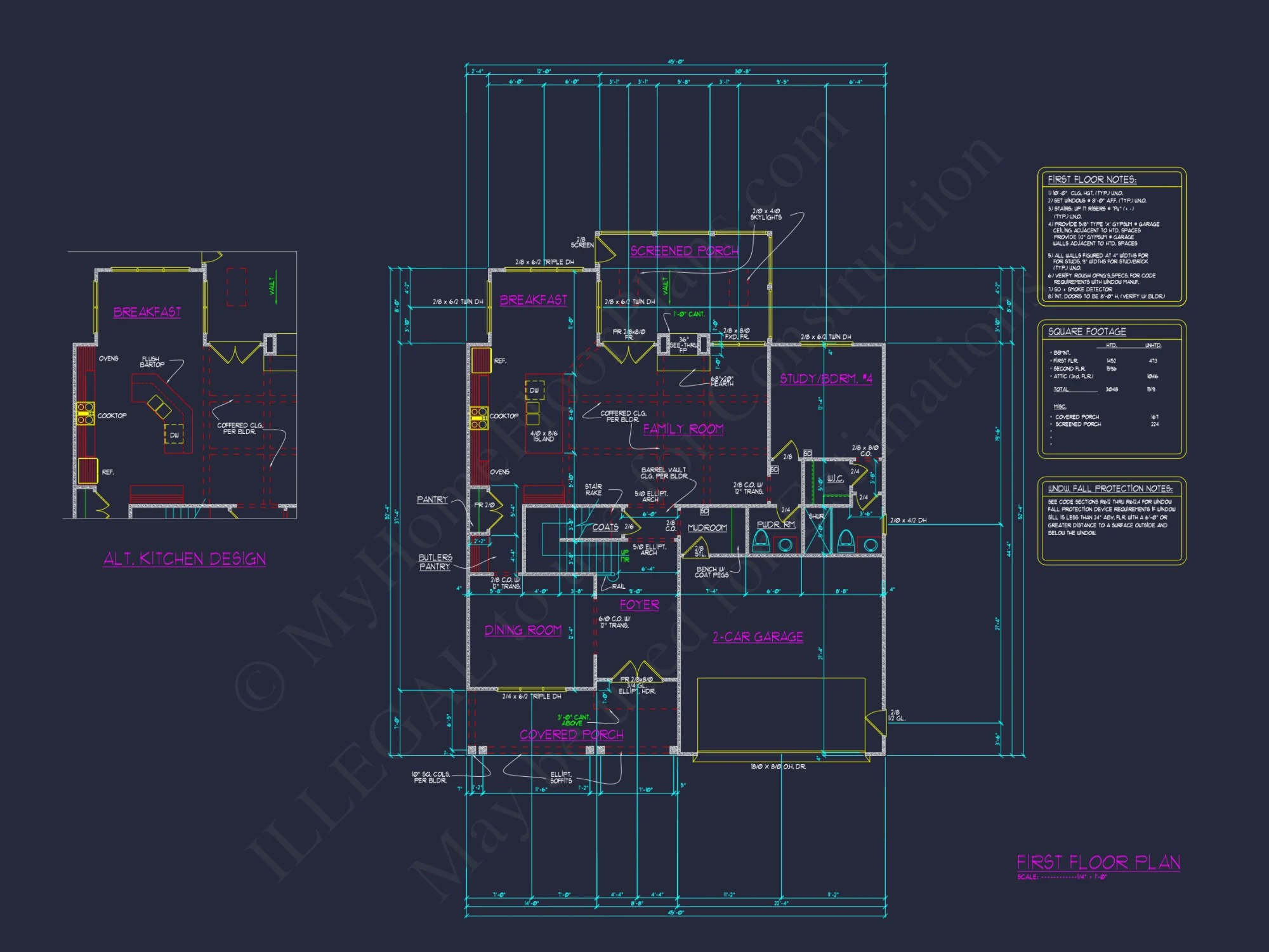 Elegant house Design Floor Plan with CAD Blueprint Designs