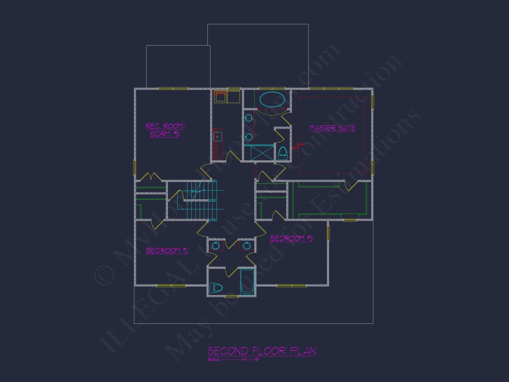 Elegant house Design Floor Plan with CAD Blueprint Designs