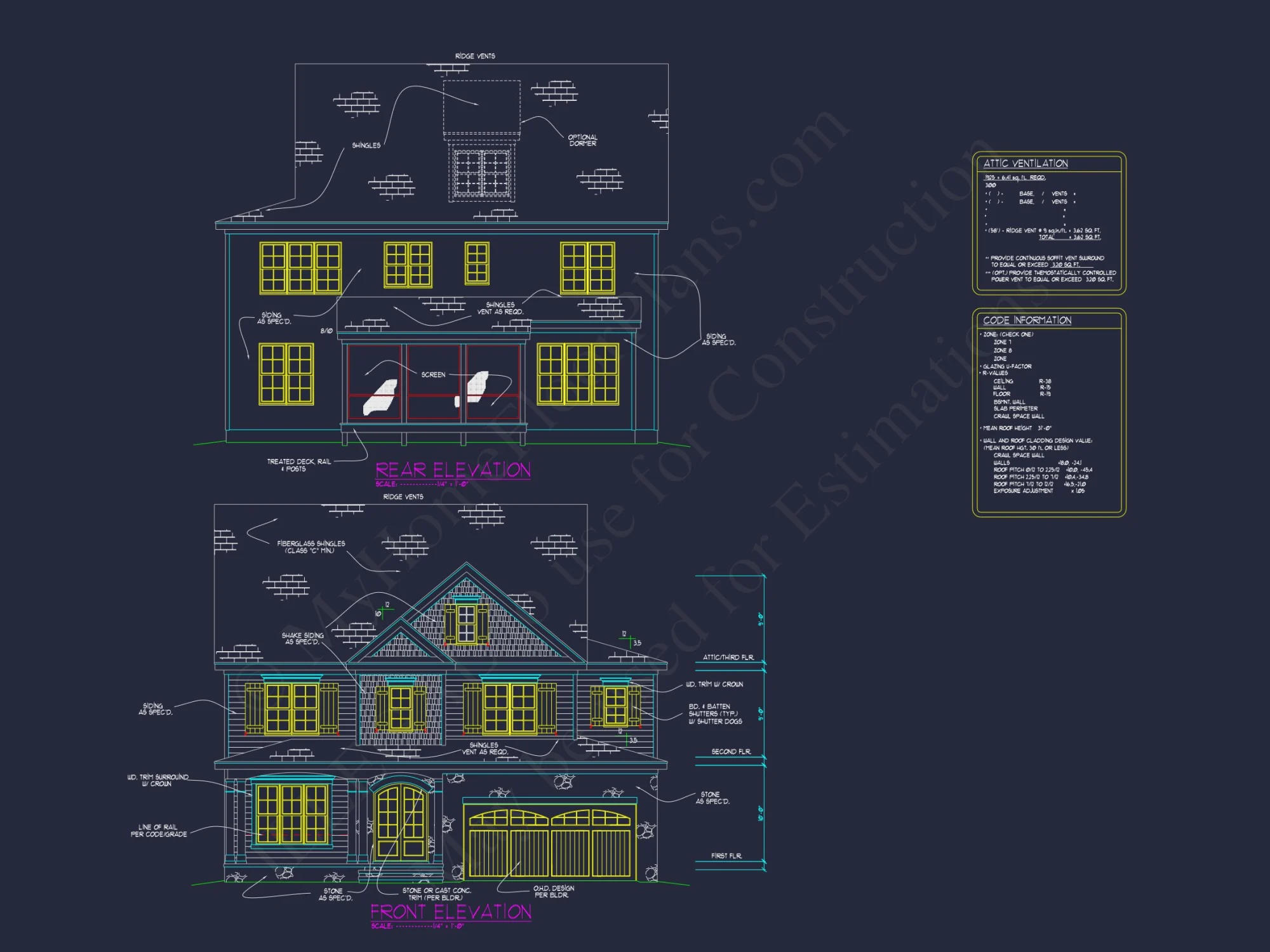 Elegant house Design Floor Plan with CAD Blueprint Designs