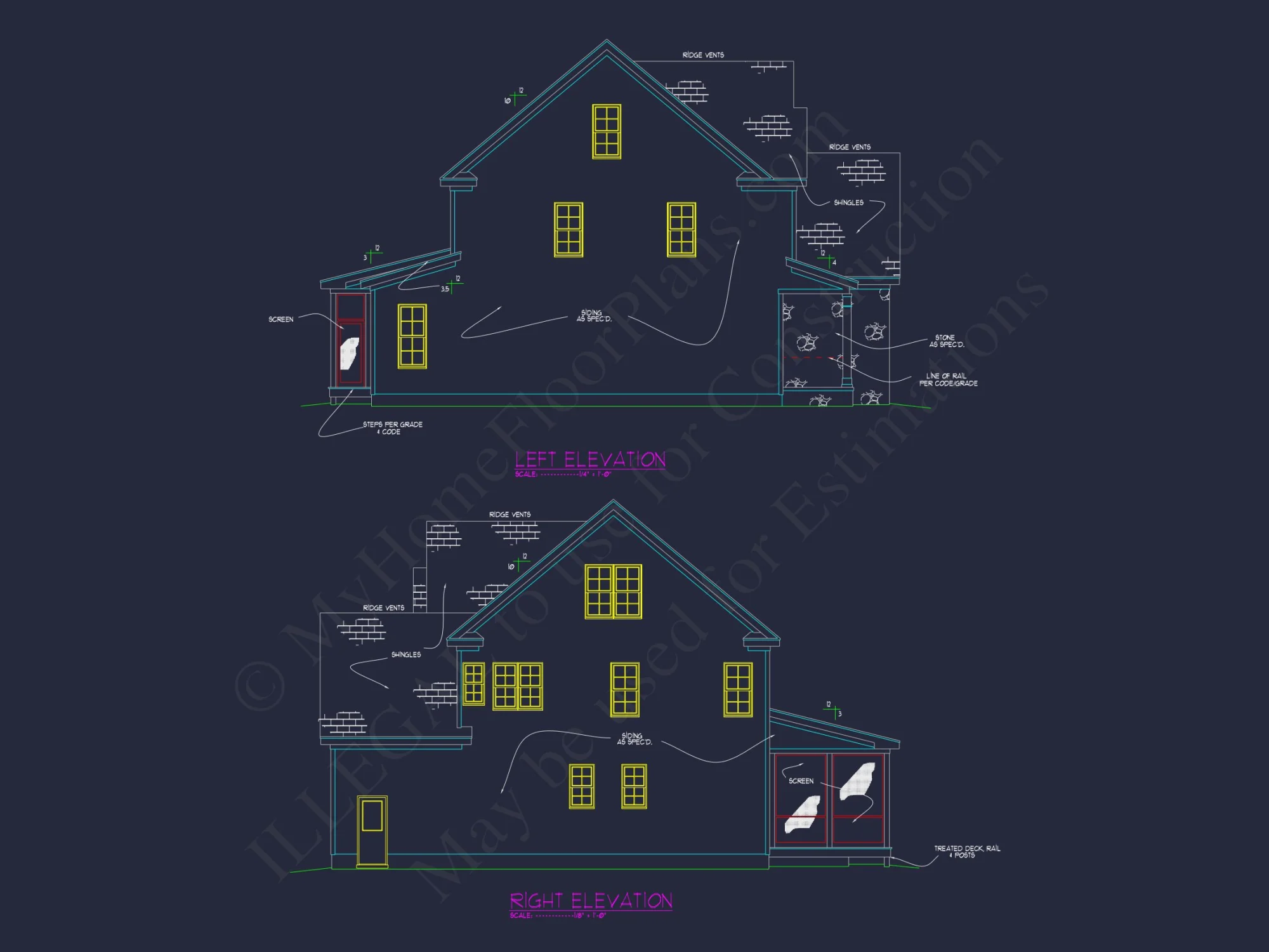 Elegant 4-Bedroom house Plan with Open Layout and CAD Design