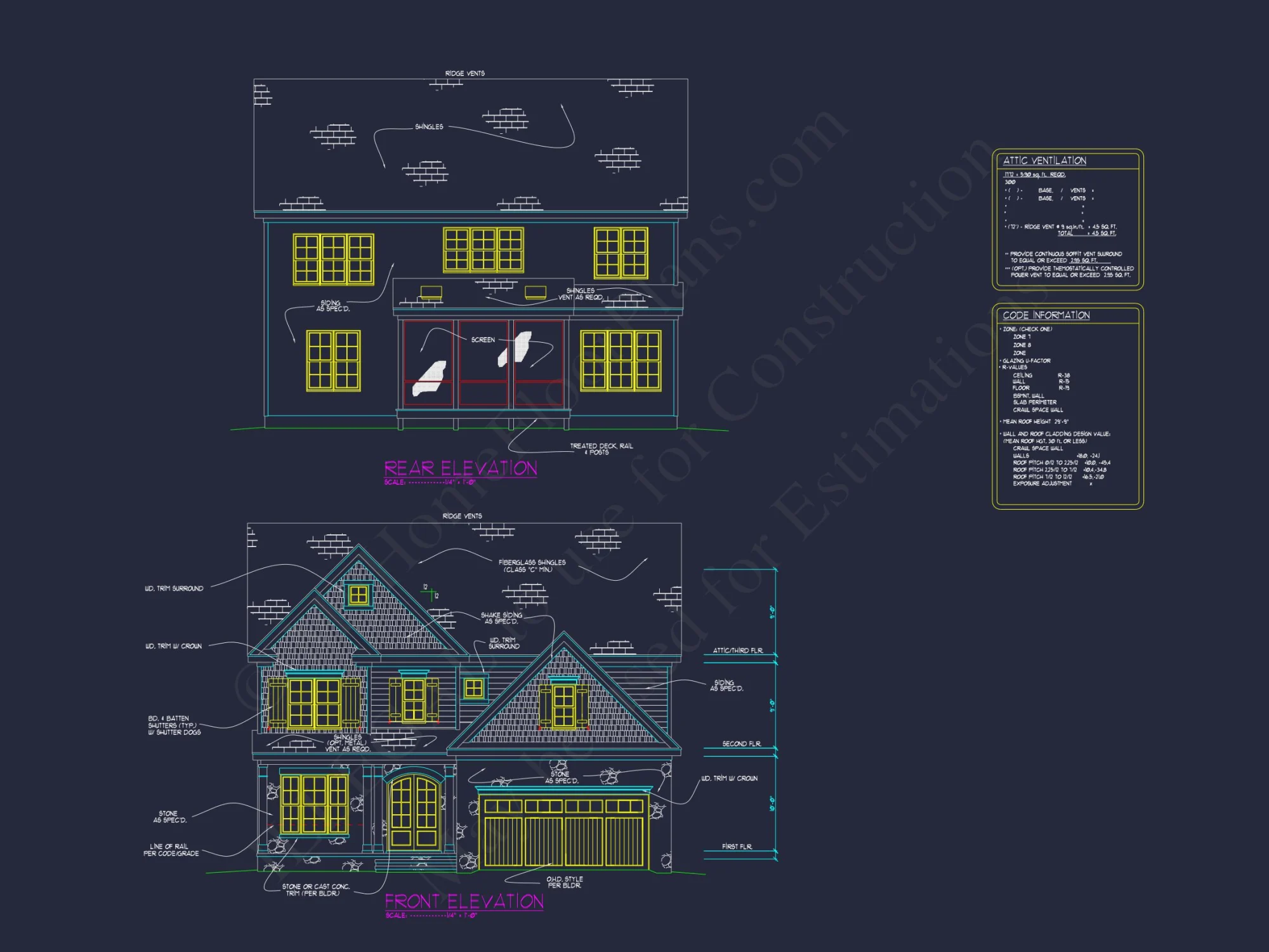 Elegant 4-Bedroom house Plan with Open Layout and CAD Design