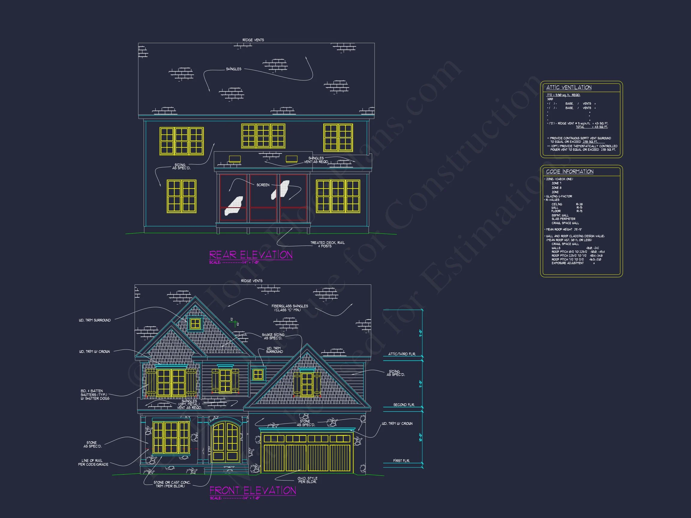 13-1829A HOUSE PLAN - Elegant 4-Bedroom House Plan with Open Layout and CAD Design 2 Elegant 4-Bedroom house Plan with Open Layout and CAD Design