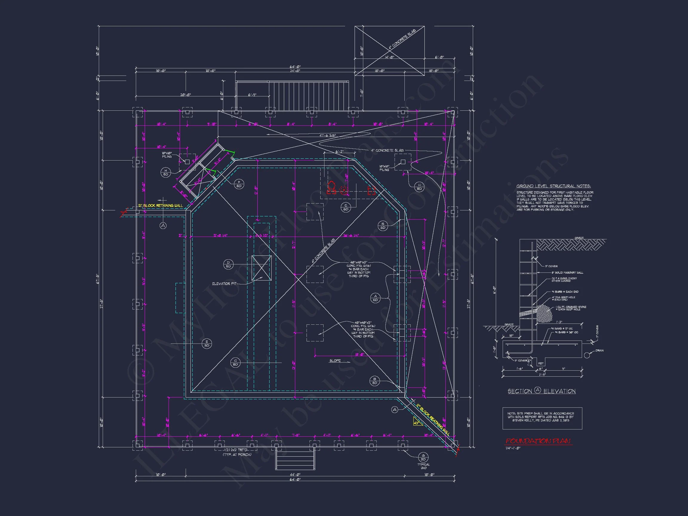13-1822 HOUSE PLAN - Beach House Design | Coastal Floor Plan with Wraparound Porch 16 Beach house Design