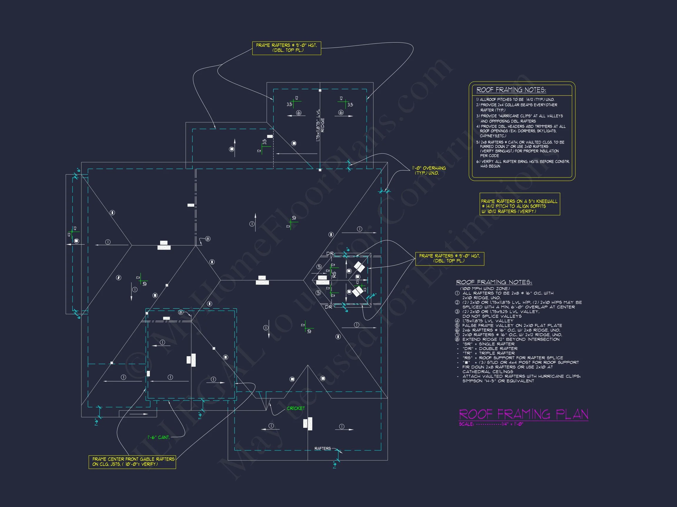 Spacious 2.5 Story house Design with CAD Floor Plans