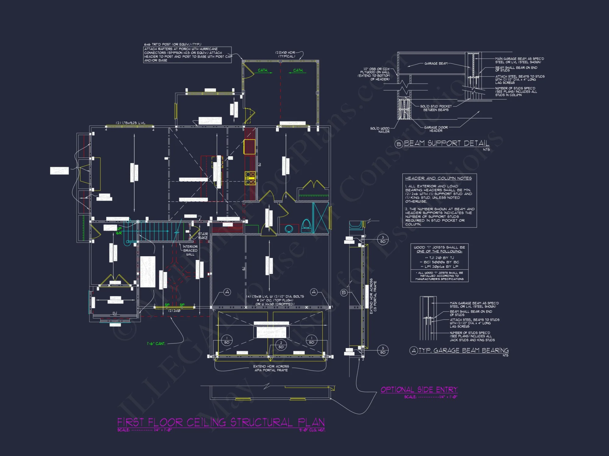 Spacious 2.5 Story house Design with CAD Floor Plans