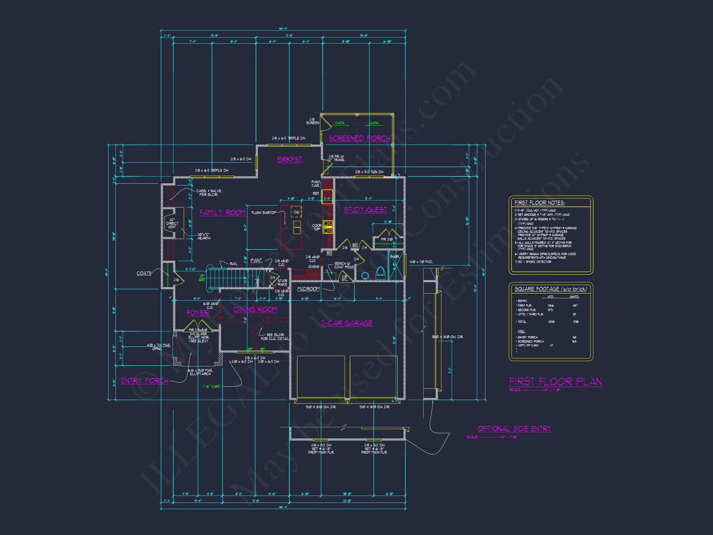 Spacious 2.5 Story house Design with CAD Floor Plans