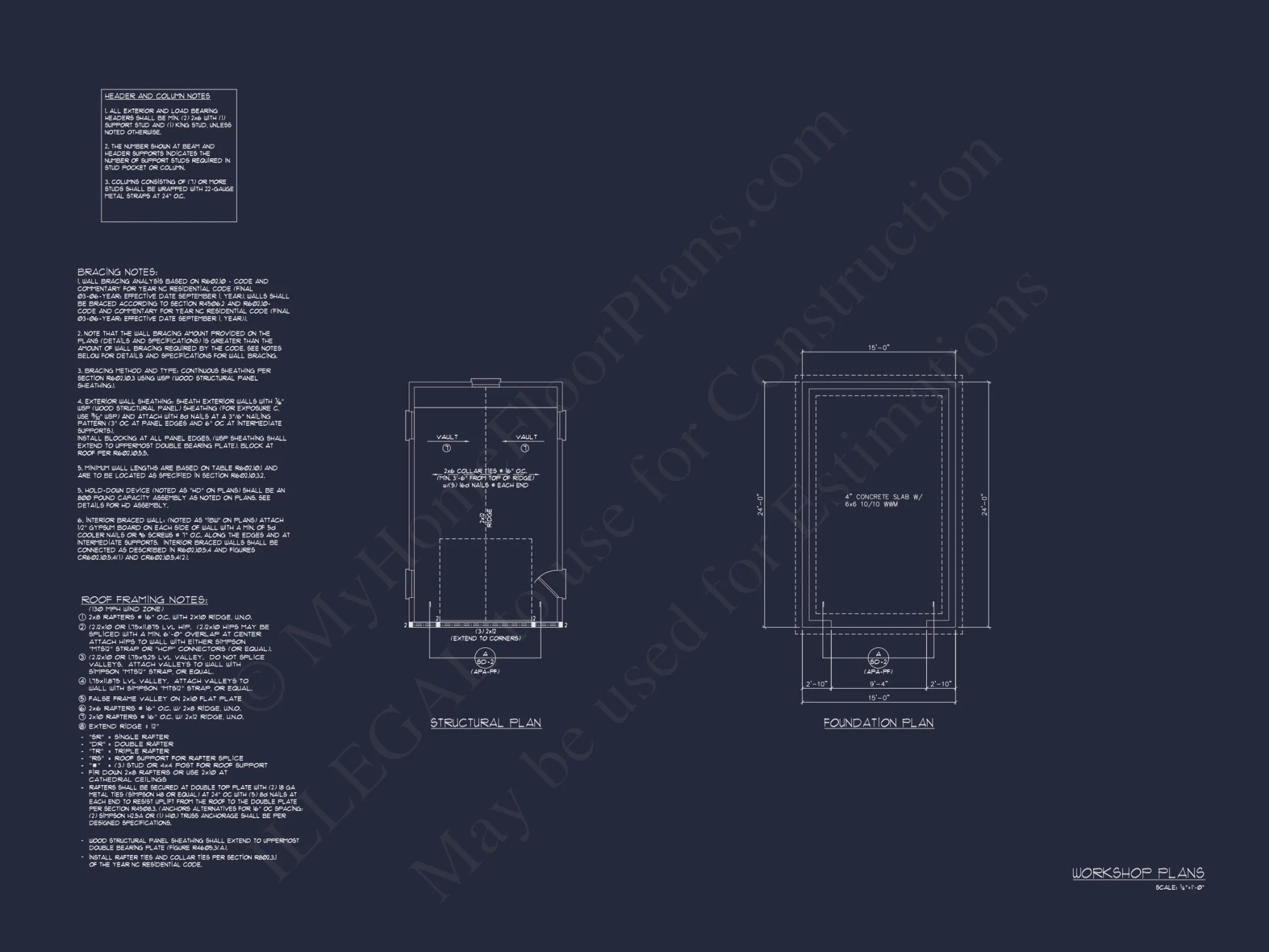 Craftsman house Floor Plan with 4 Bedrooms and 3 Garage Bays