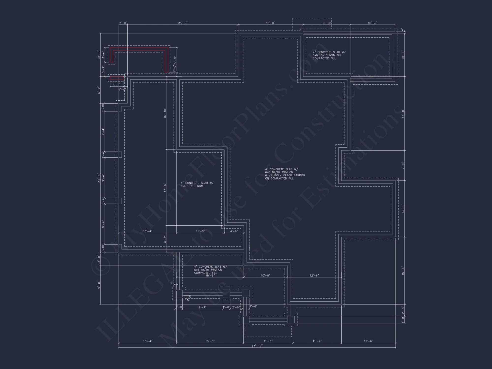 Craftsman house Floor Plan with 4 Bedrooms and 3 Garage Bays