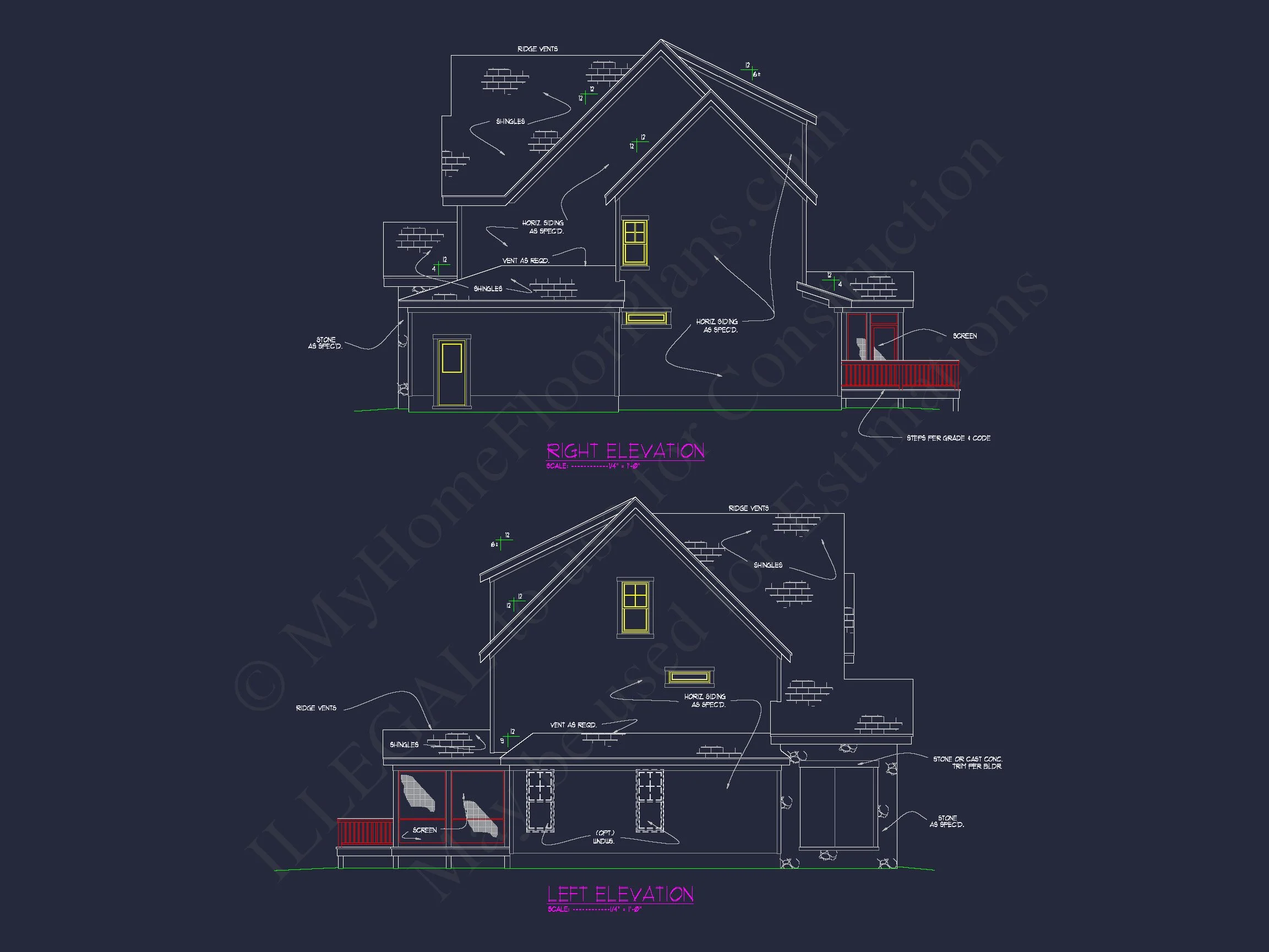 Luxury house Floor Plans with CAD & Blueprint Architecture Designs