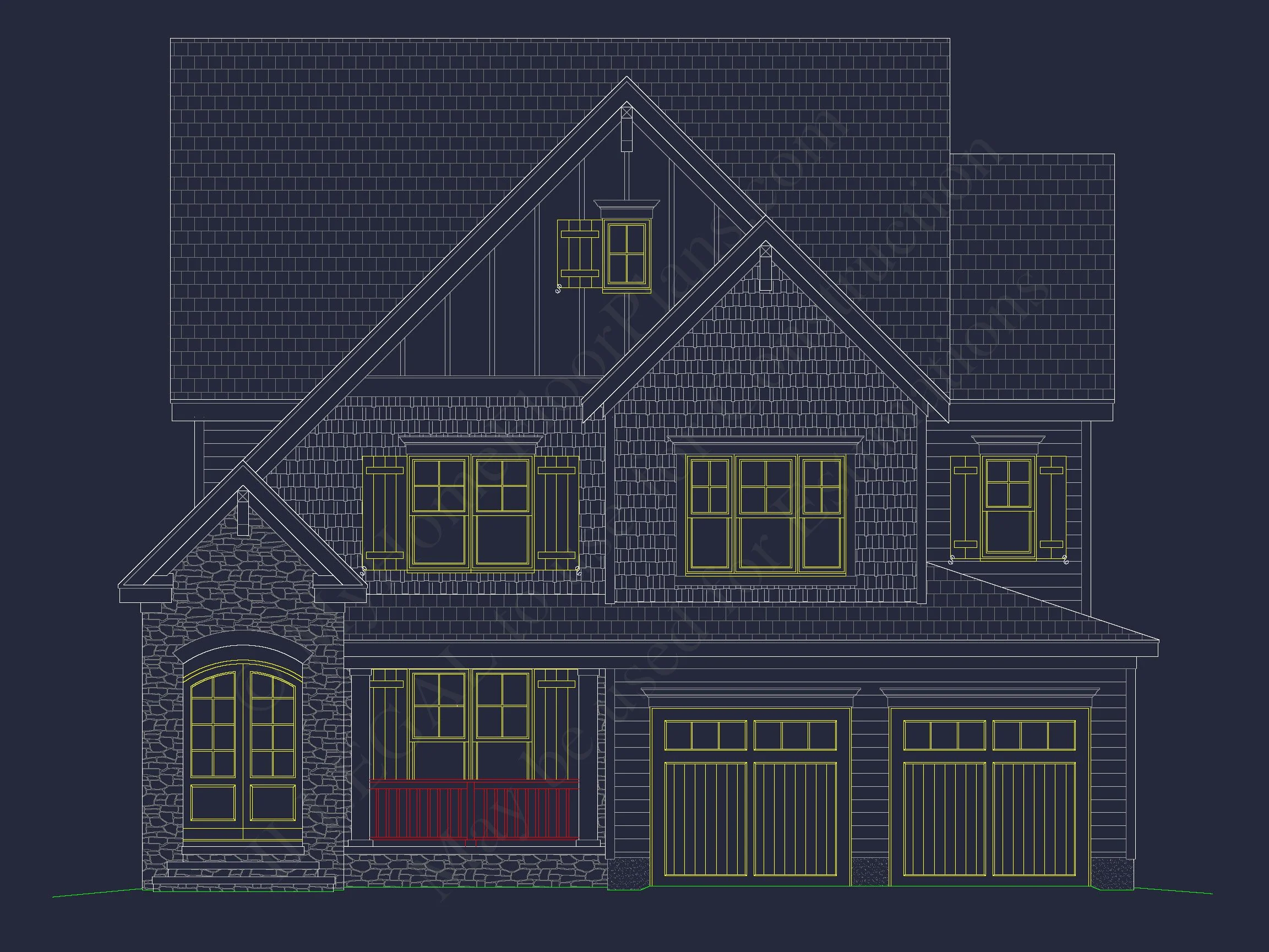 Luxury house Floor Plans with CAD & Blueprint Architecture Designs