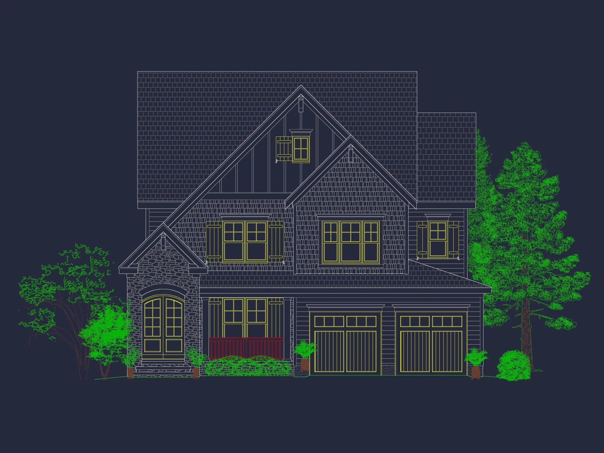 Luxury house Floor Plans with CAD & Blueprint Architecture Designs