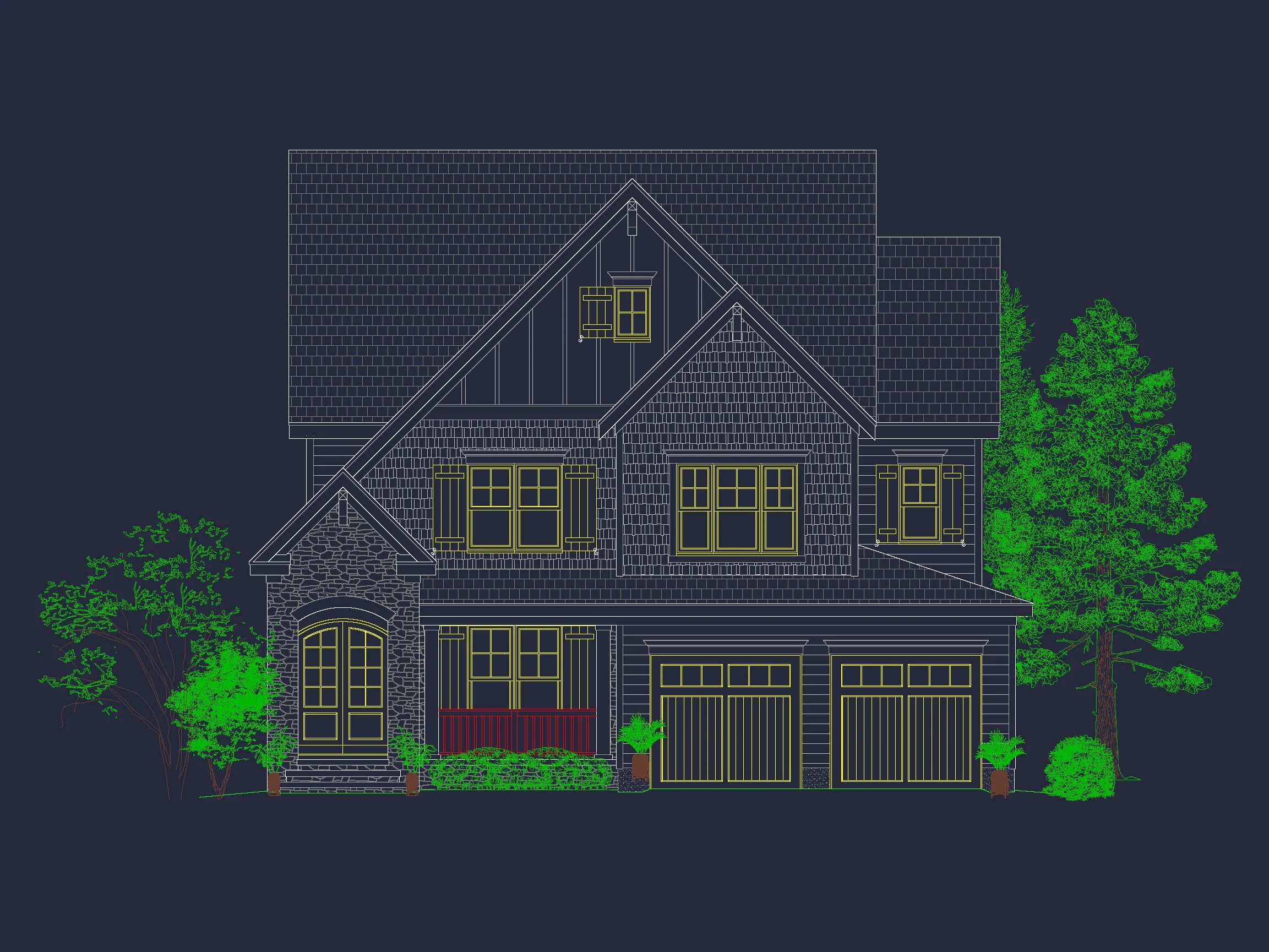 Luxury house Floor Plans with CAD & Blueprint Architecture Designs