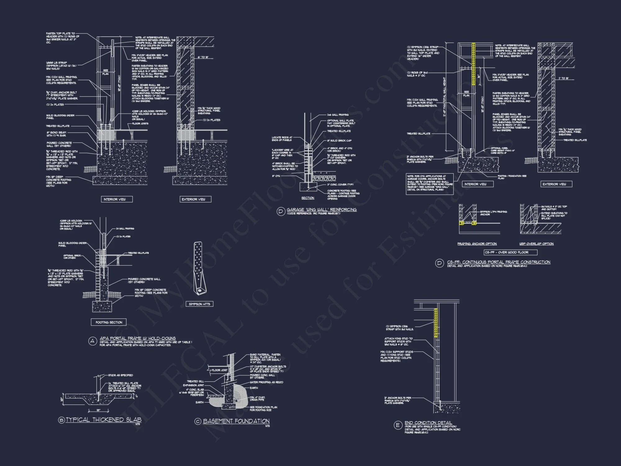 Colonial house Plan with Detailed Blueprint and CAD Designs
