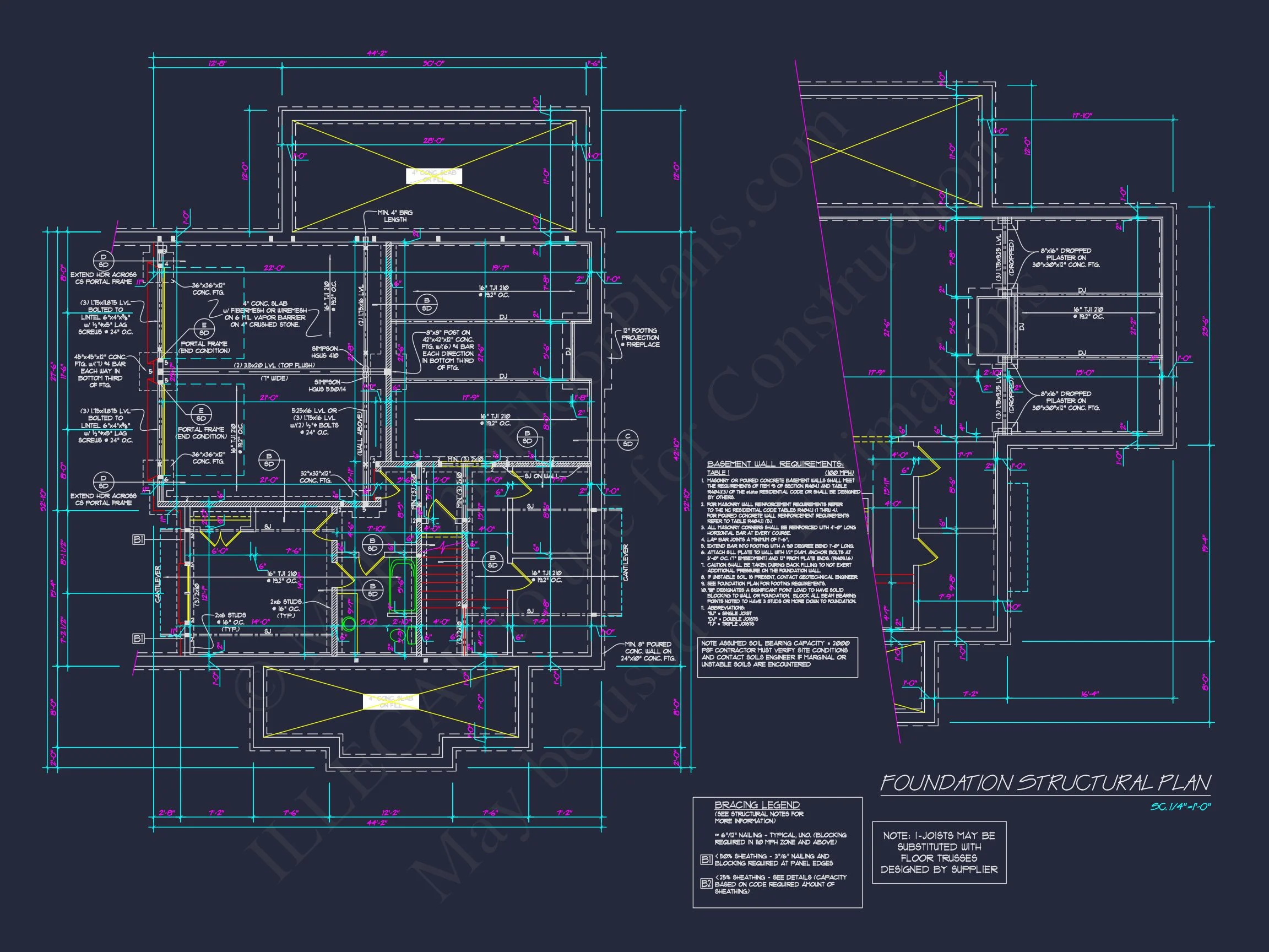 Colonial house Plan with Detailed Blueprint and CAD Designs