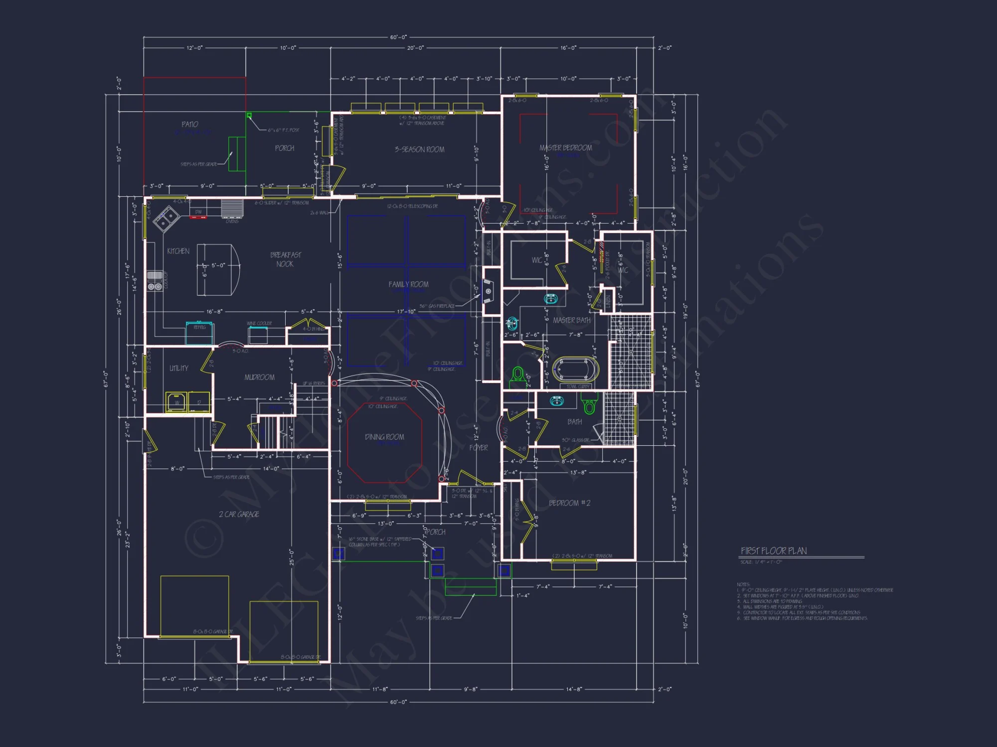 Modern house Plan with 2 Floors & CAD Design for 5 Bedrooms