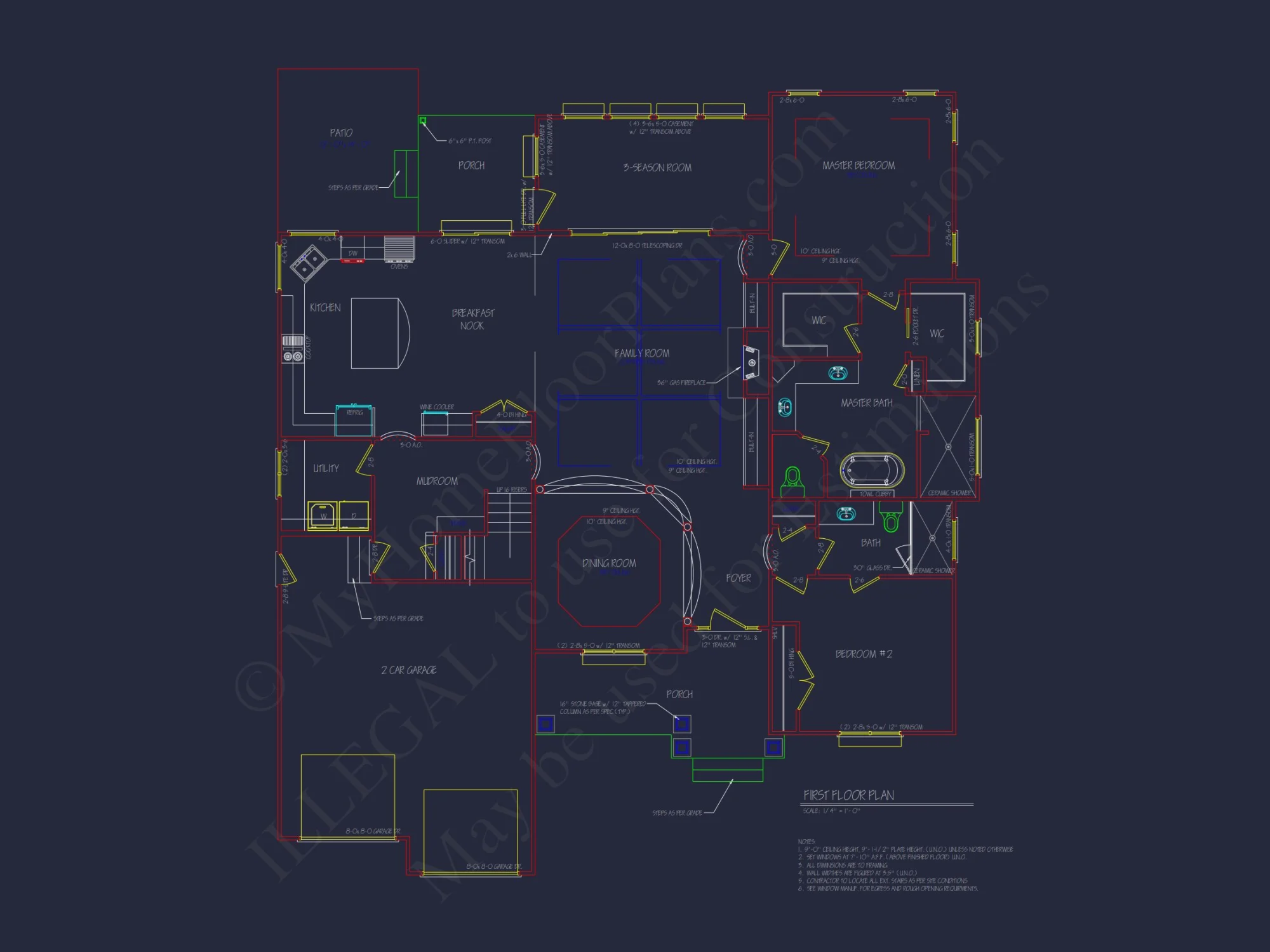 Modern house Plan with 2 Floors & CAD Design for 5 Bedrooms