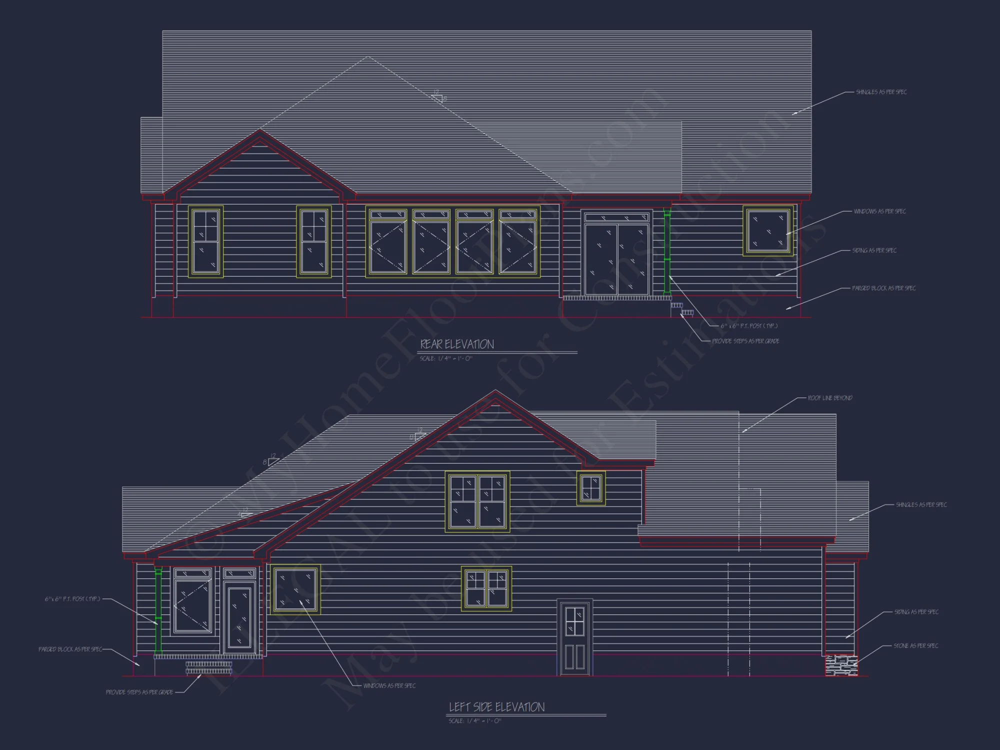 Modern house Plan with 2 Floors & CAD Design for 5 Bedrooms