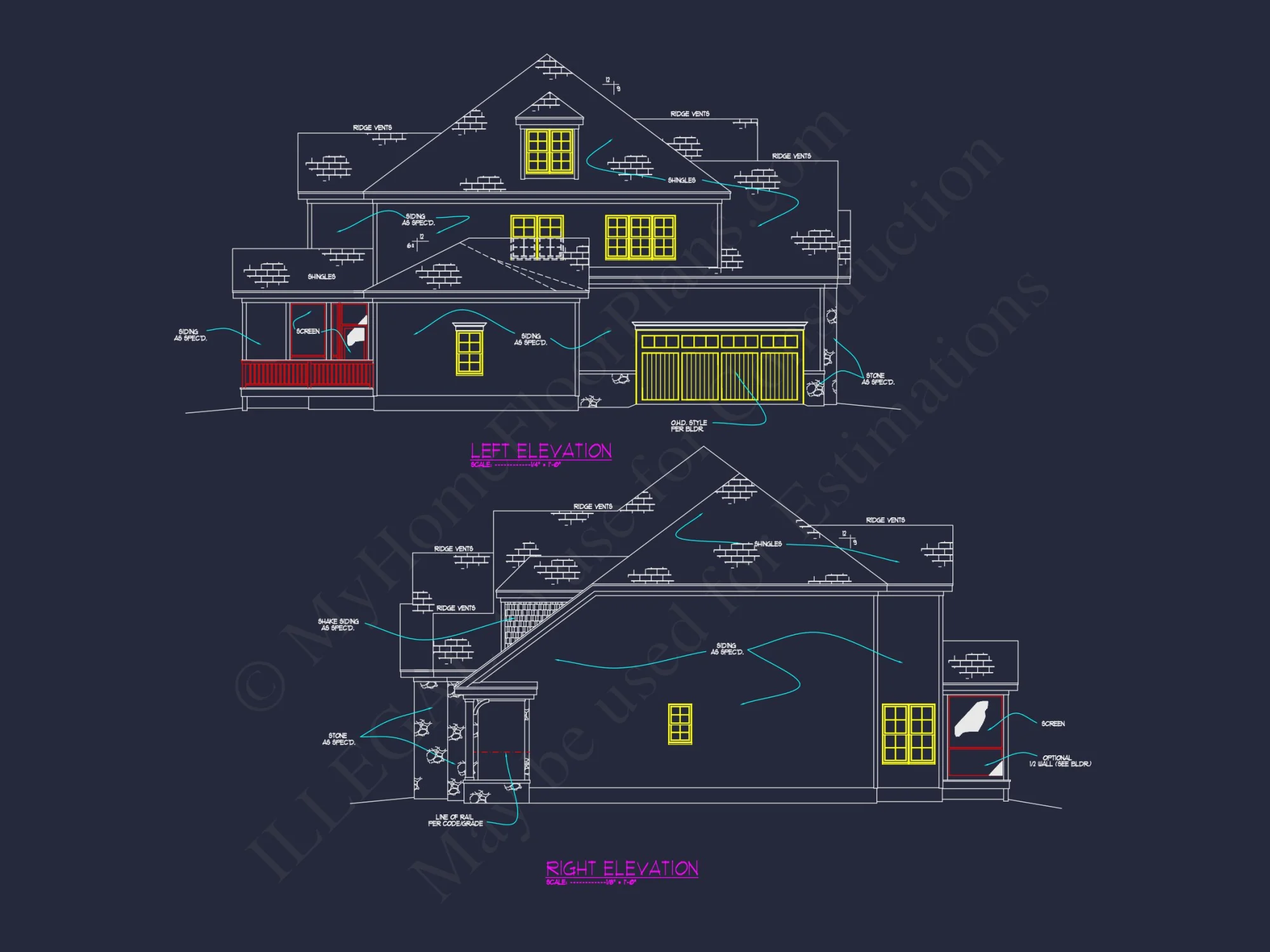 Classic house Floor Plan with Architectural Designs & Features